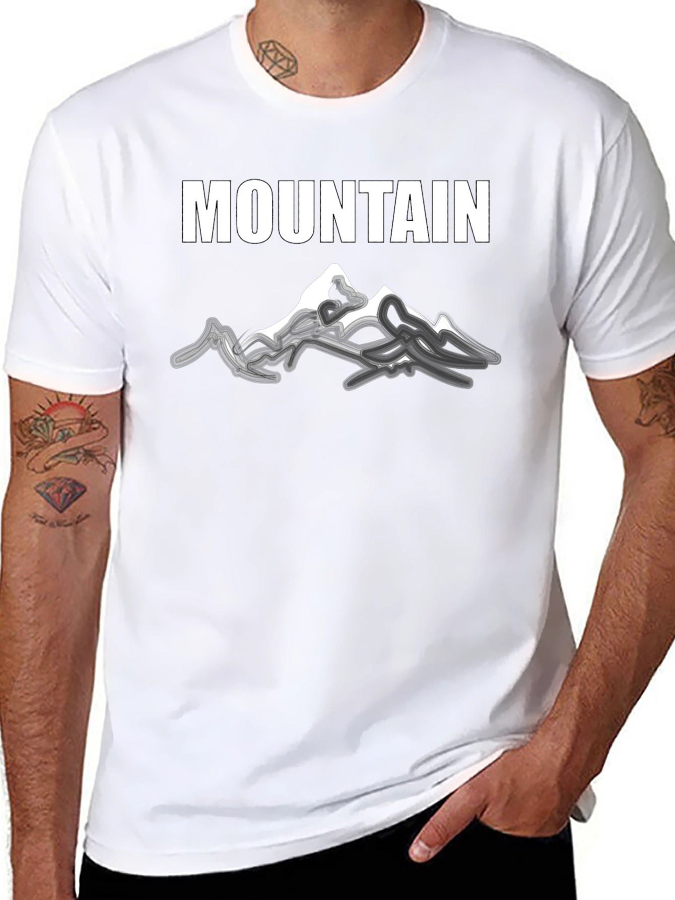 Mountain Graphic Black Tee