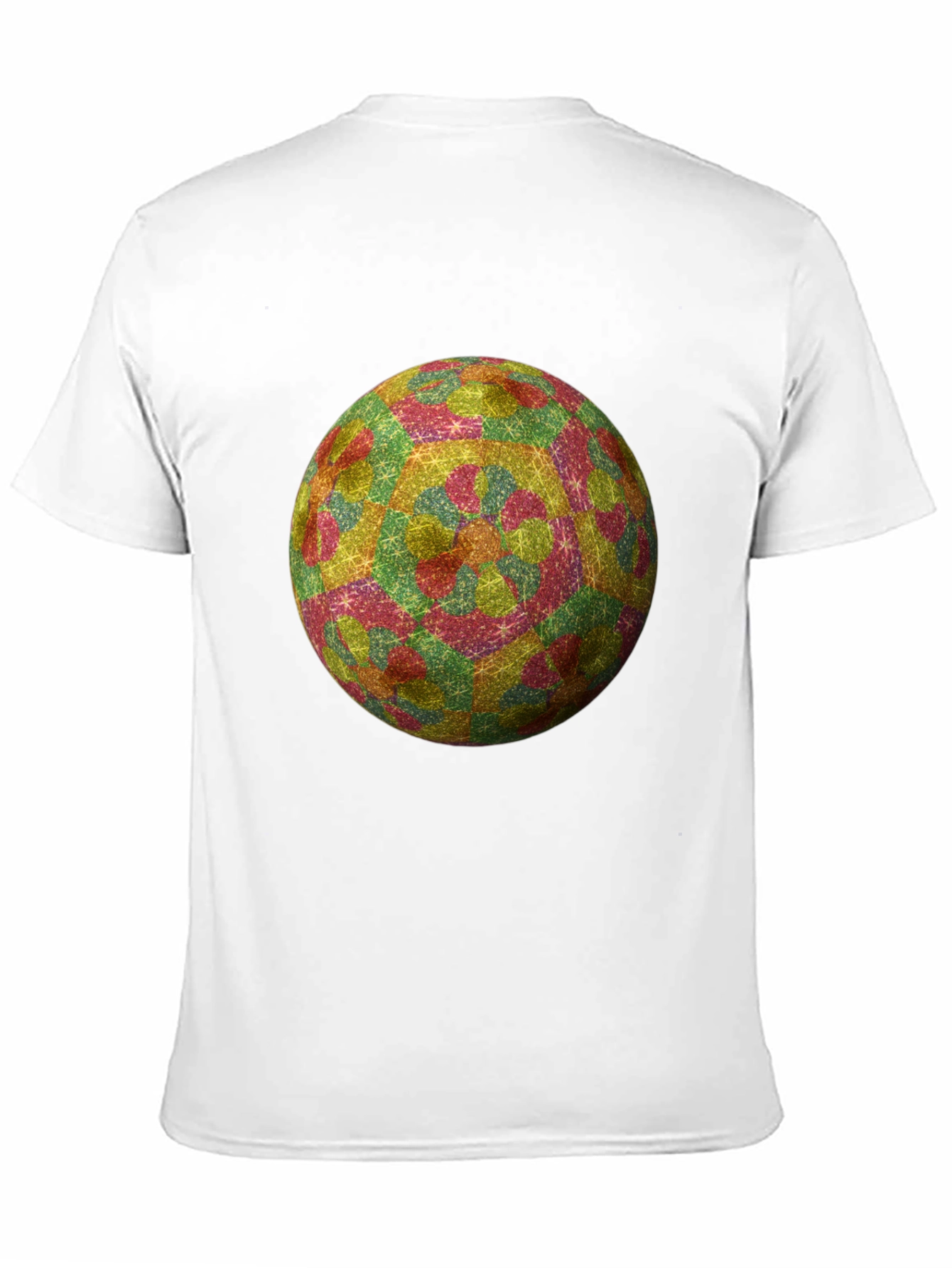 Geometric Globe Print Black T-Shirt