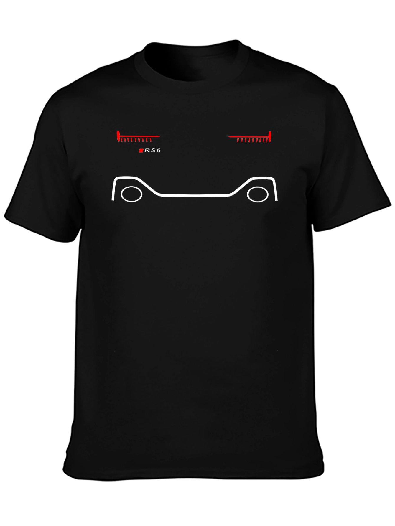 RS6 Car Silhouette T-Shirt - Black