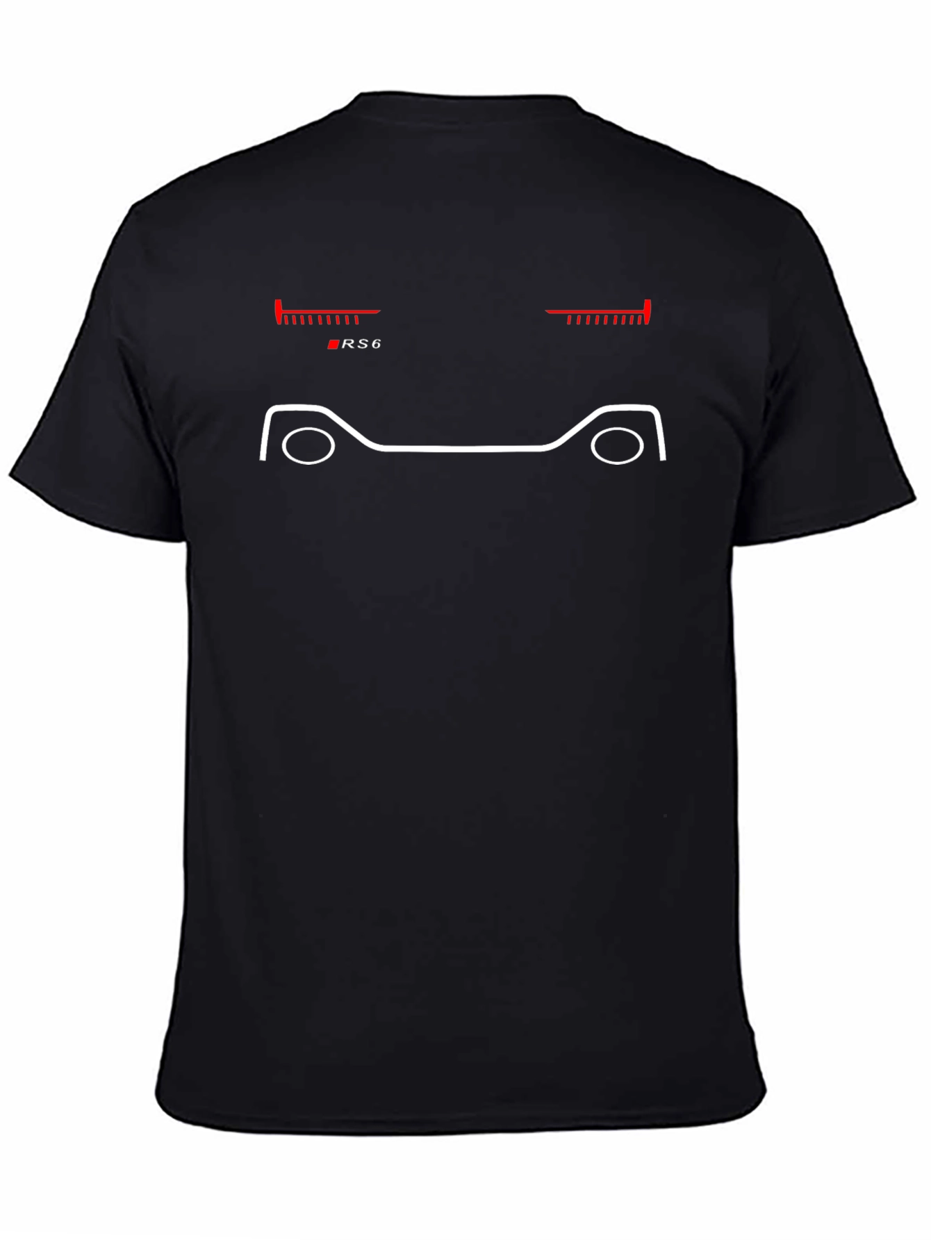 RS6 Car Silhouette T-Shirt - Black