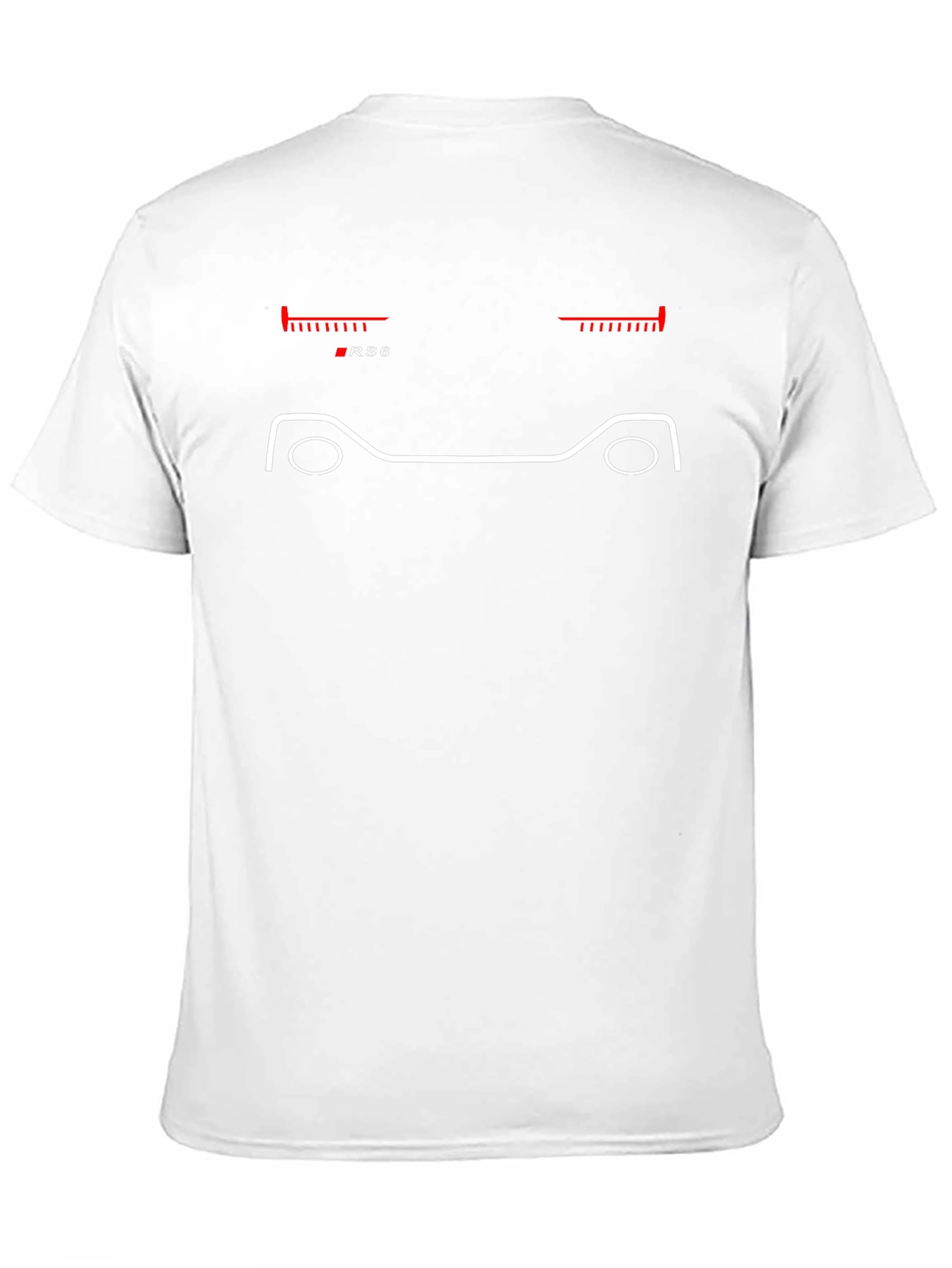 RS6 Car Silhouette T-Shirt - Black
