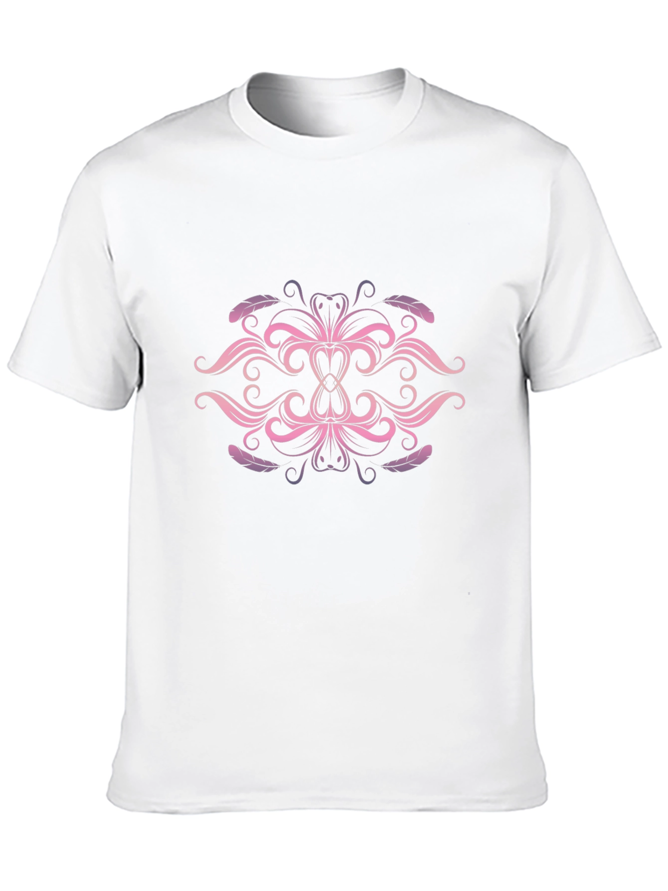 Elegant Pink & Purple Swirl Graphic T-Shirt