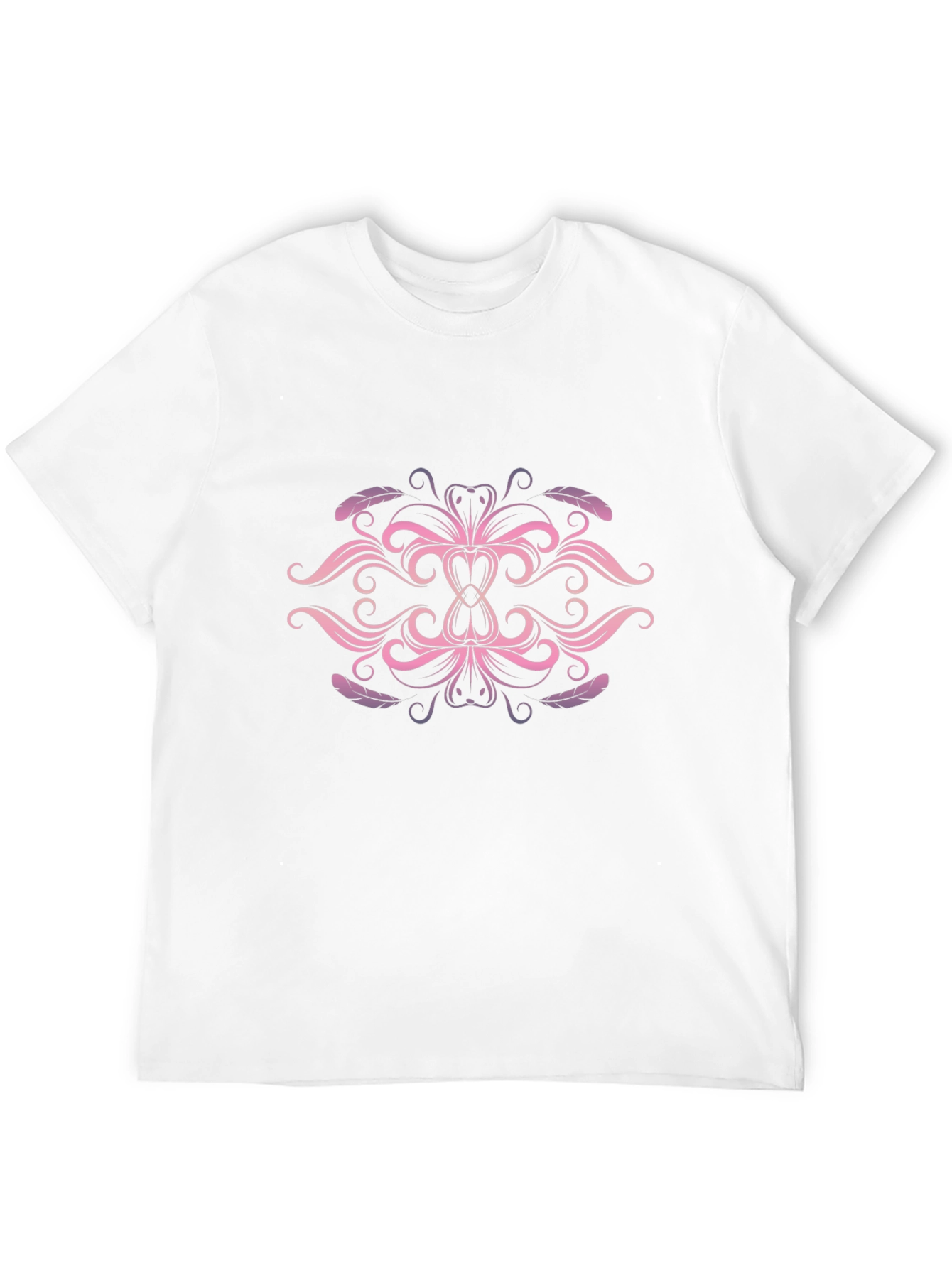 Elegant Pink & Purple Swirl Graphic T-Shirt