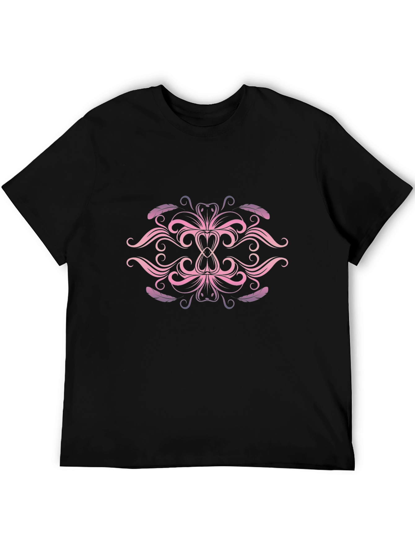 Elegant Pink & Purple Swirl Graphic T-Shirt