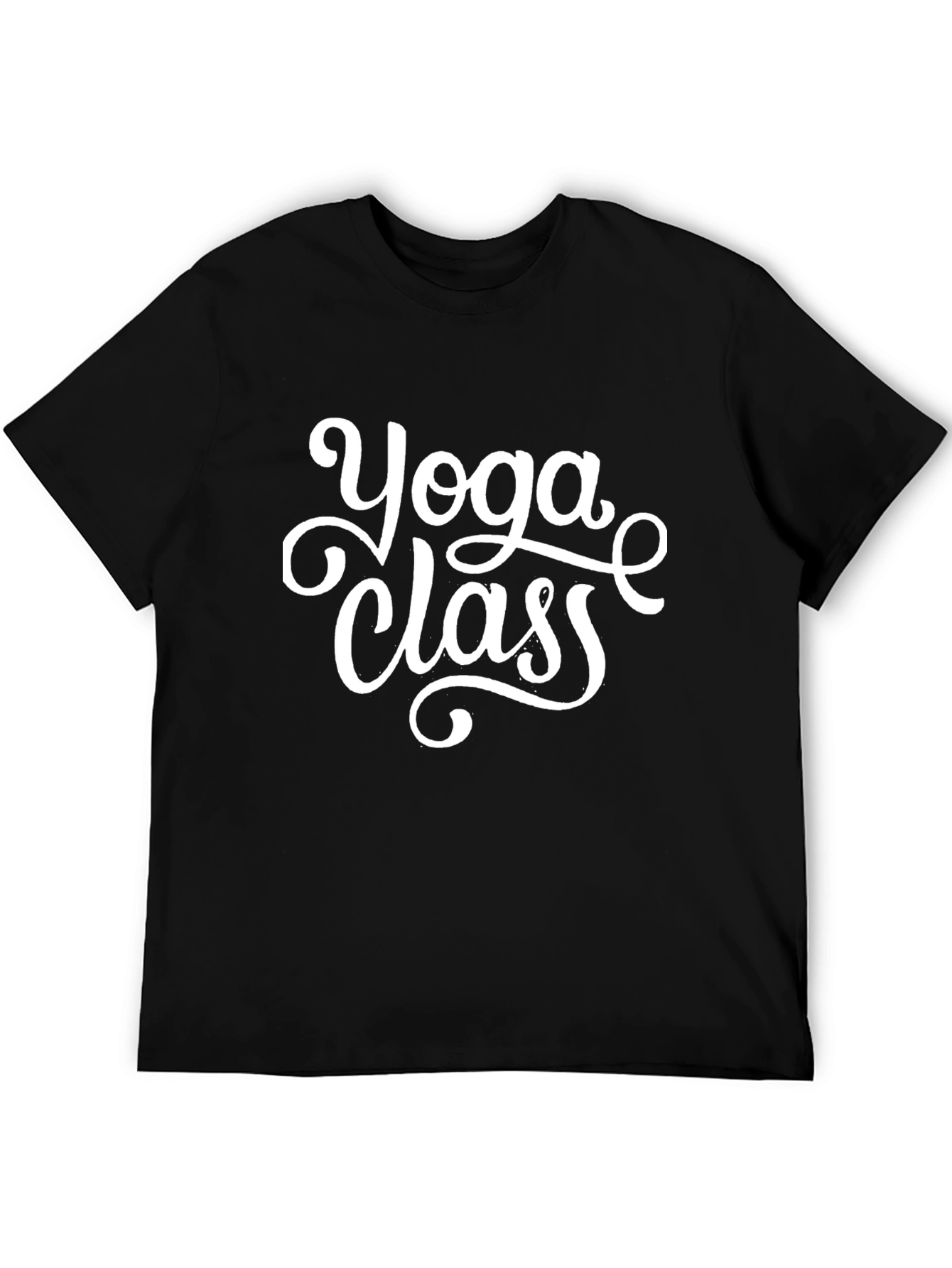 Yoga Class Graphic Print Black T-Shirt