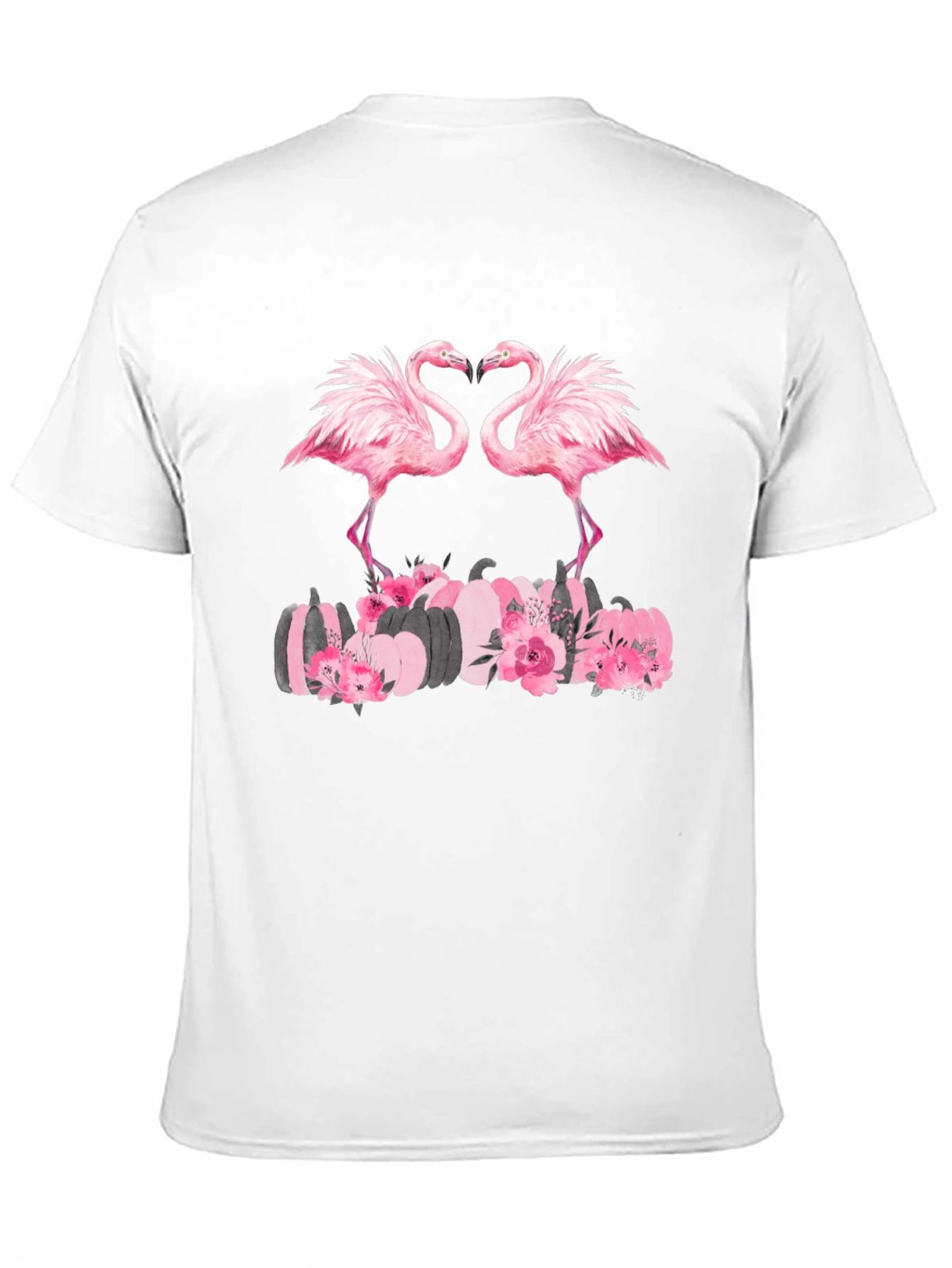 Flamingo & Pumpkin Graphic T-Shirt