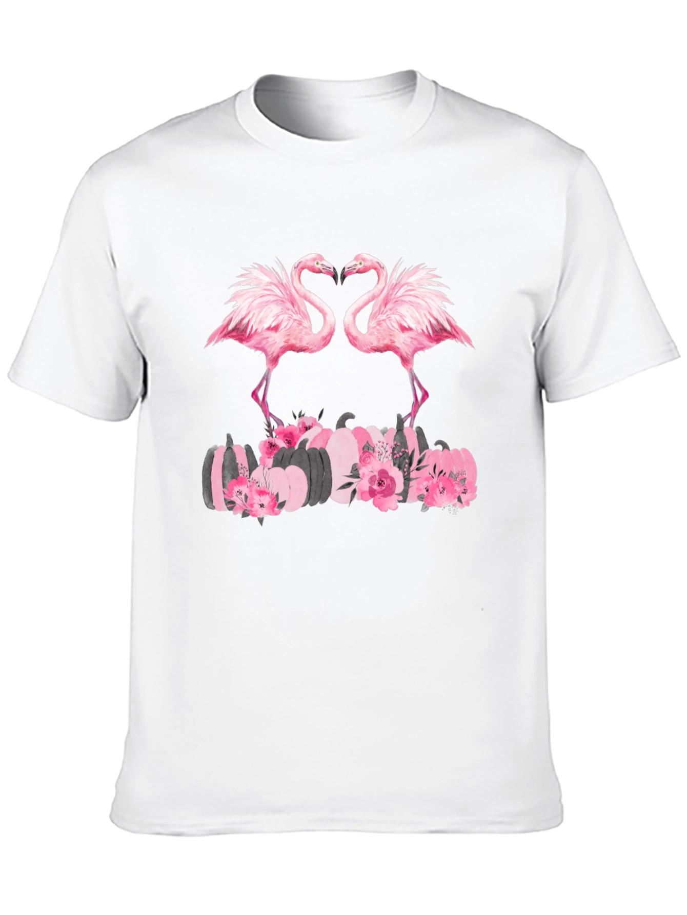 Flamingo & Pumpkin Graphic T-Shirt