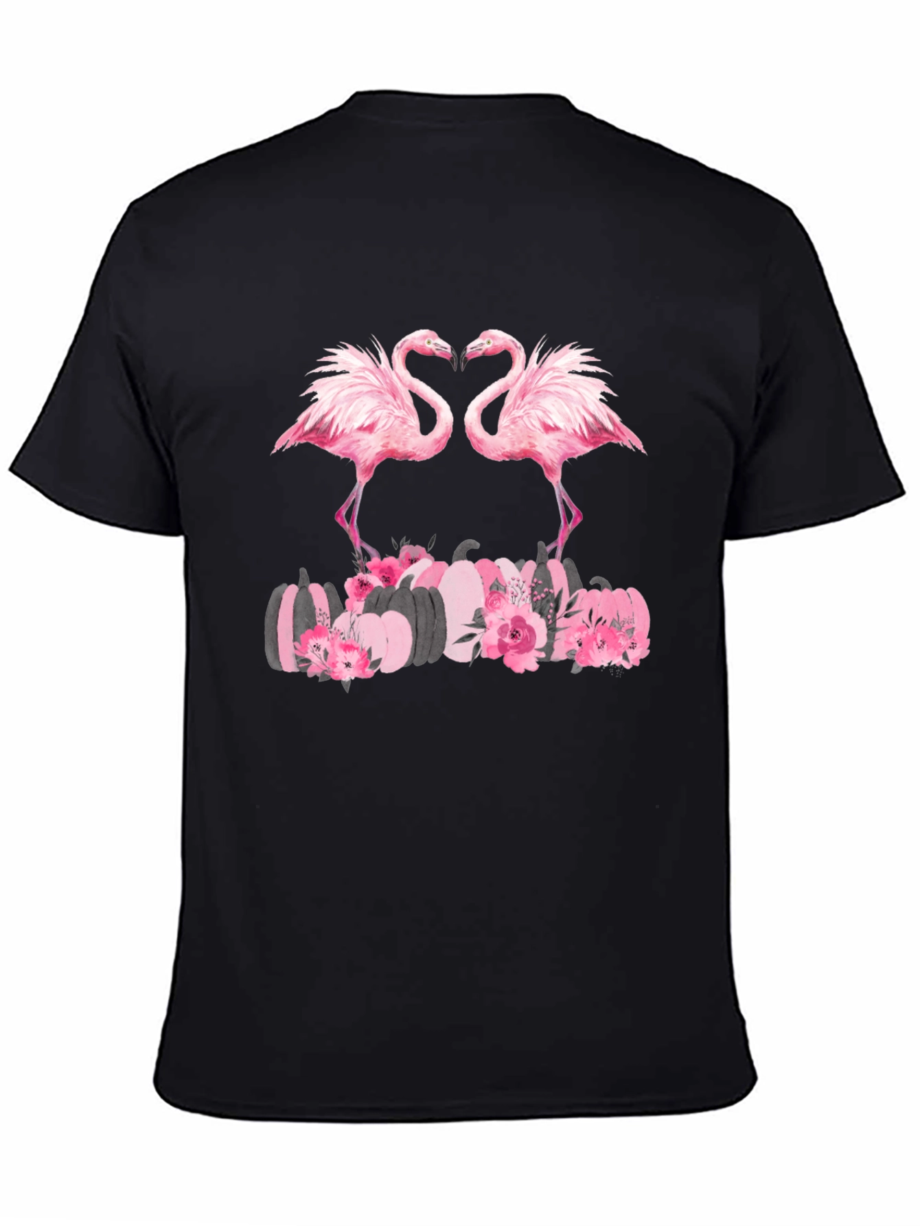 Flamingo & Pumpkin Graphic T-Shirt