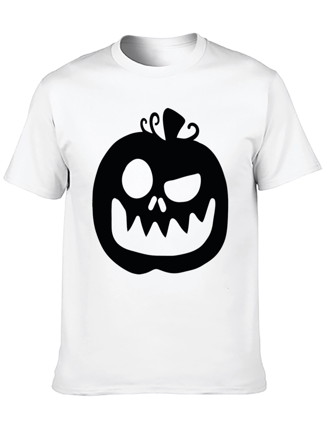 Halloween Pumpkin Graphic Tee - Mens Black T-Shirt
