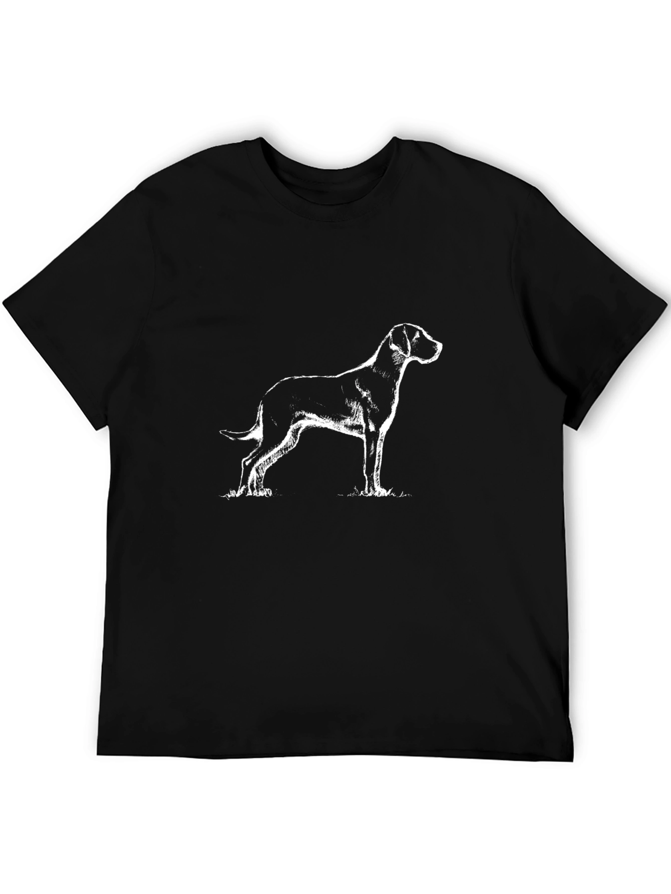 Dog Sketch Black T-Shirt