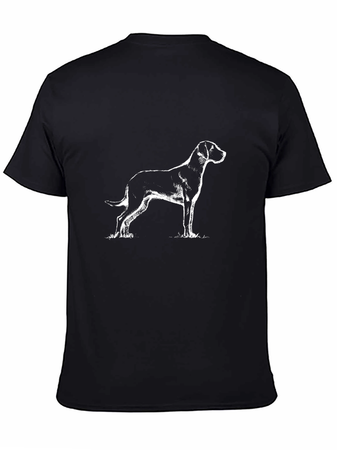 Dog Sketch Black T-Shirt