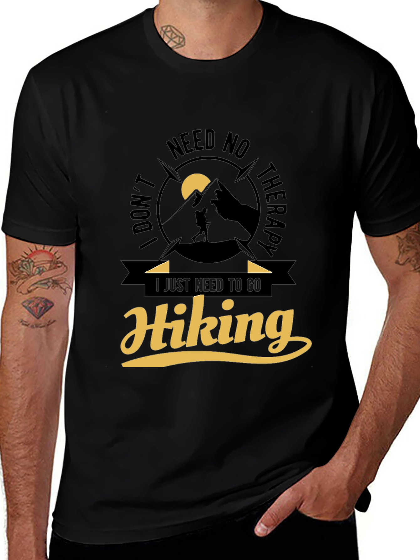 Hiking Therapy Graphic Tee - Adventure Awaits
