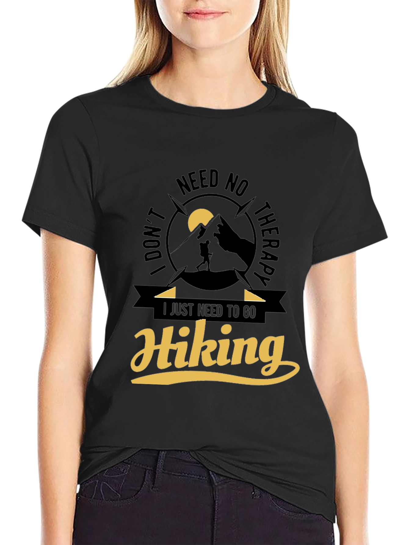 Hiking Therapy Graphic Tee - Adventure Awaits