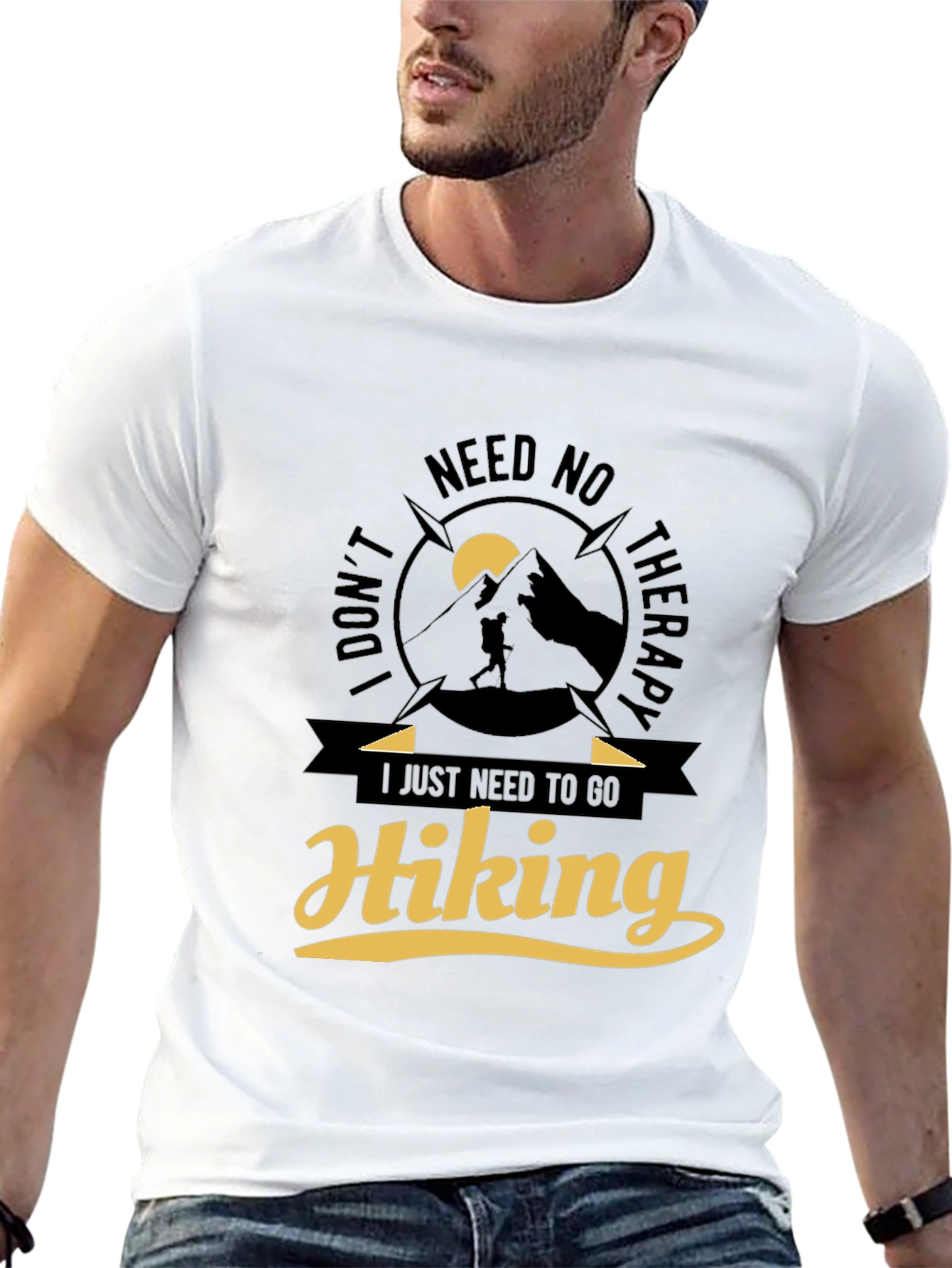 Hiking Therapy Graphic Tee - Adventure Awaits