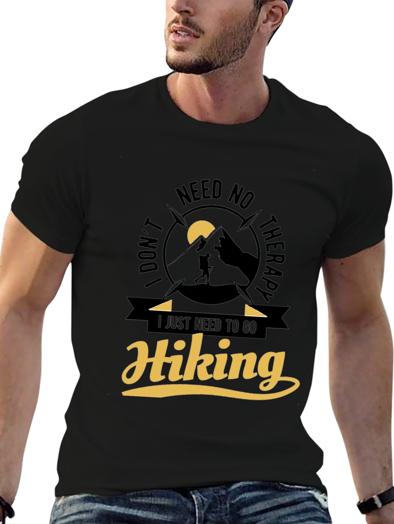 Hiking Therapy Graphic Tee - Adventure Awaits