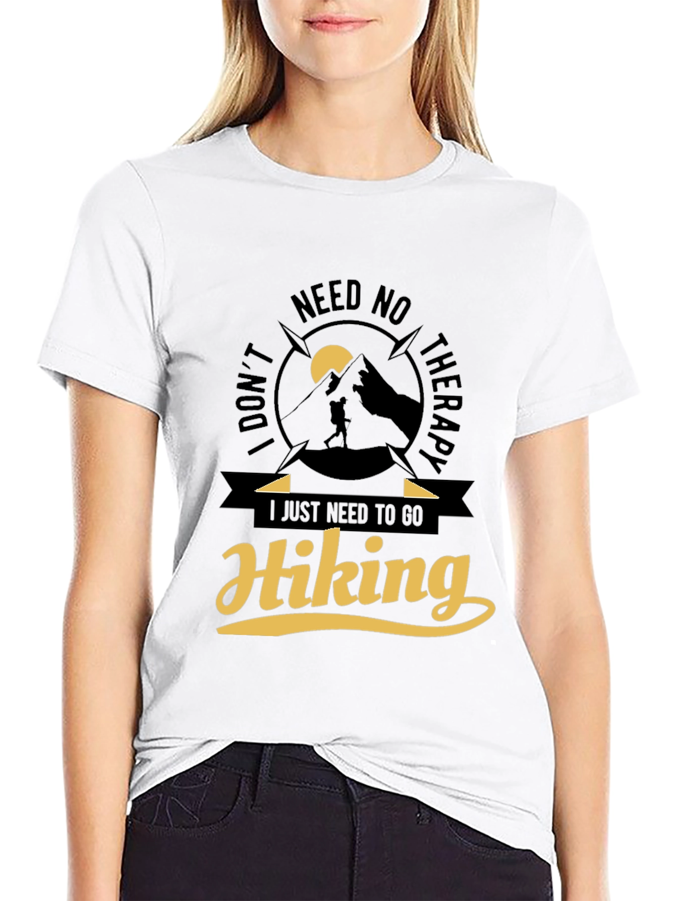 Hiking Therapy Graphic Tee - Adventure Awaits