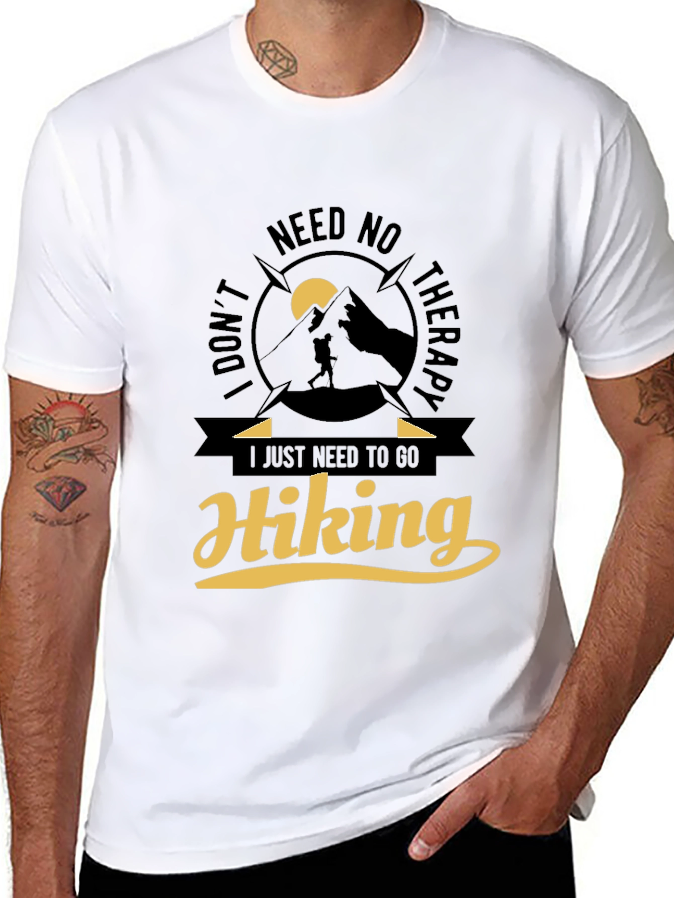 Hiking Therapy Graphic Tee - Adventure Awaits