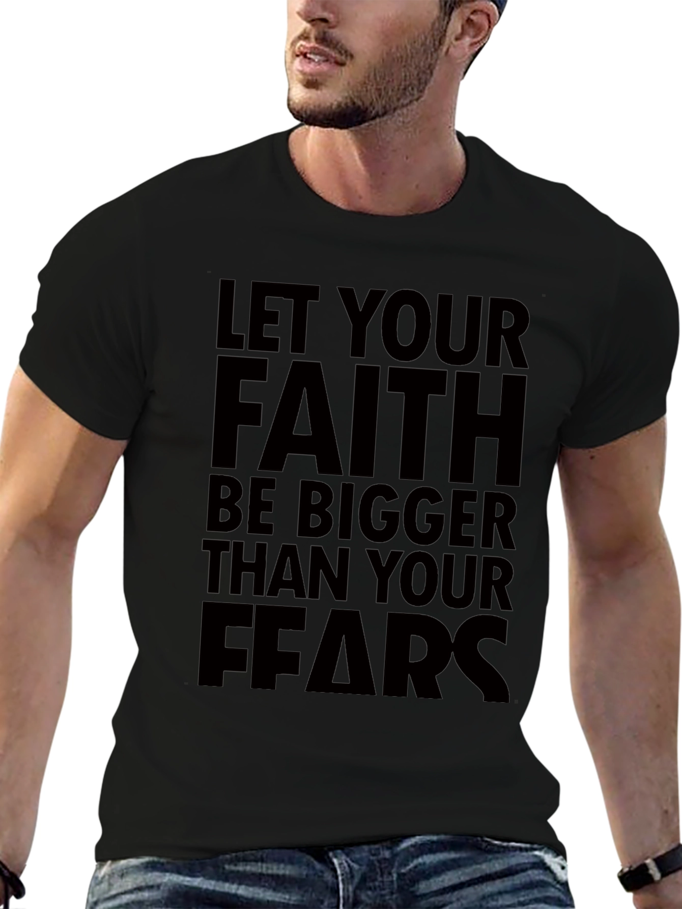 Faith Over Fear Graphic T-Shirt - Mens Christian Tee