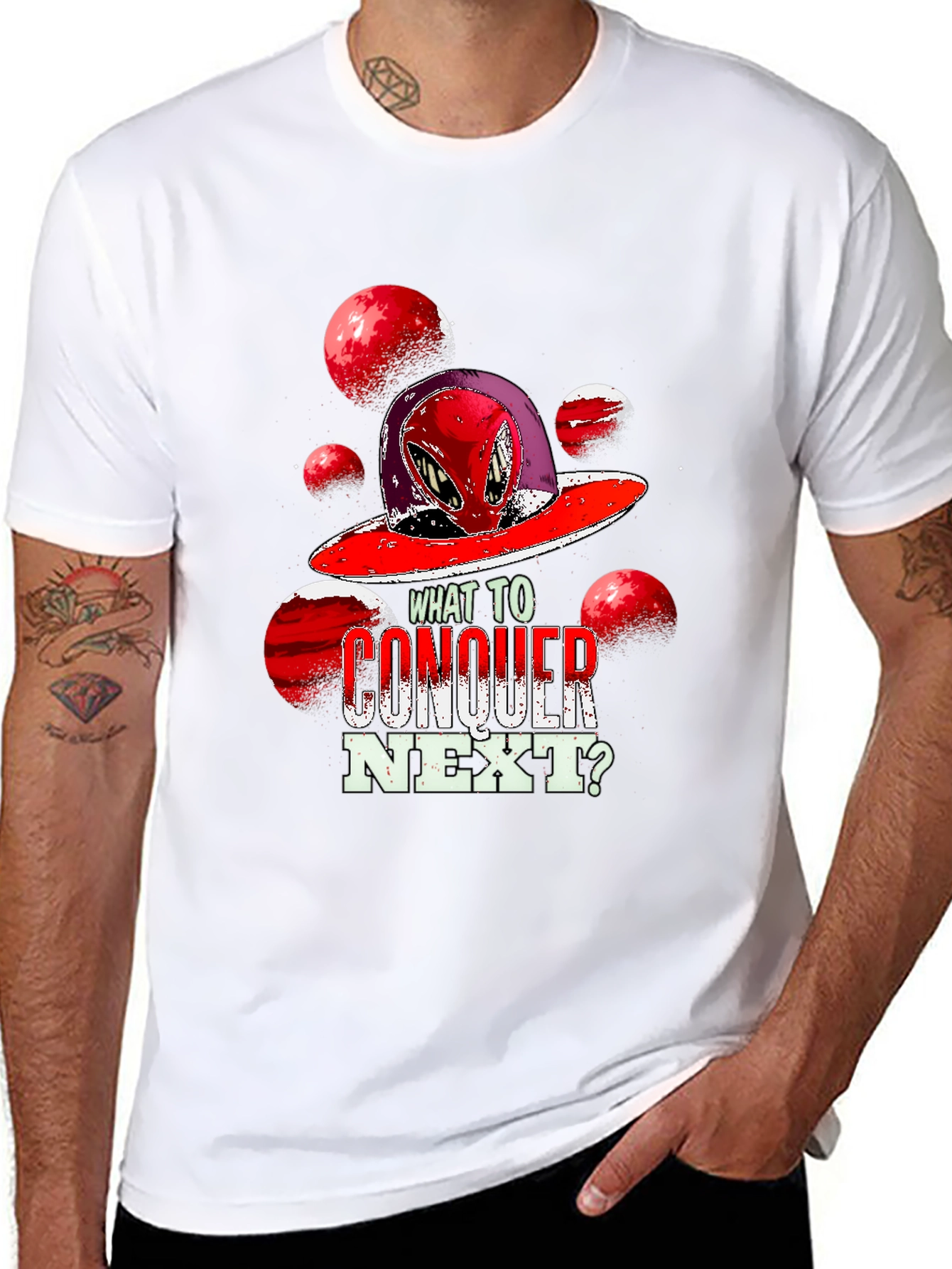 Alien Conquest Graphic T-Shirt - What to Conquer Next?