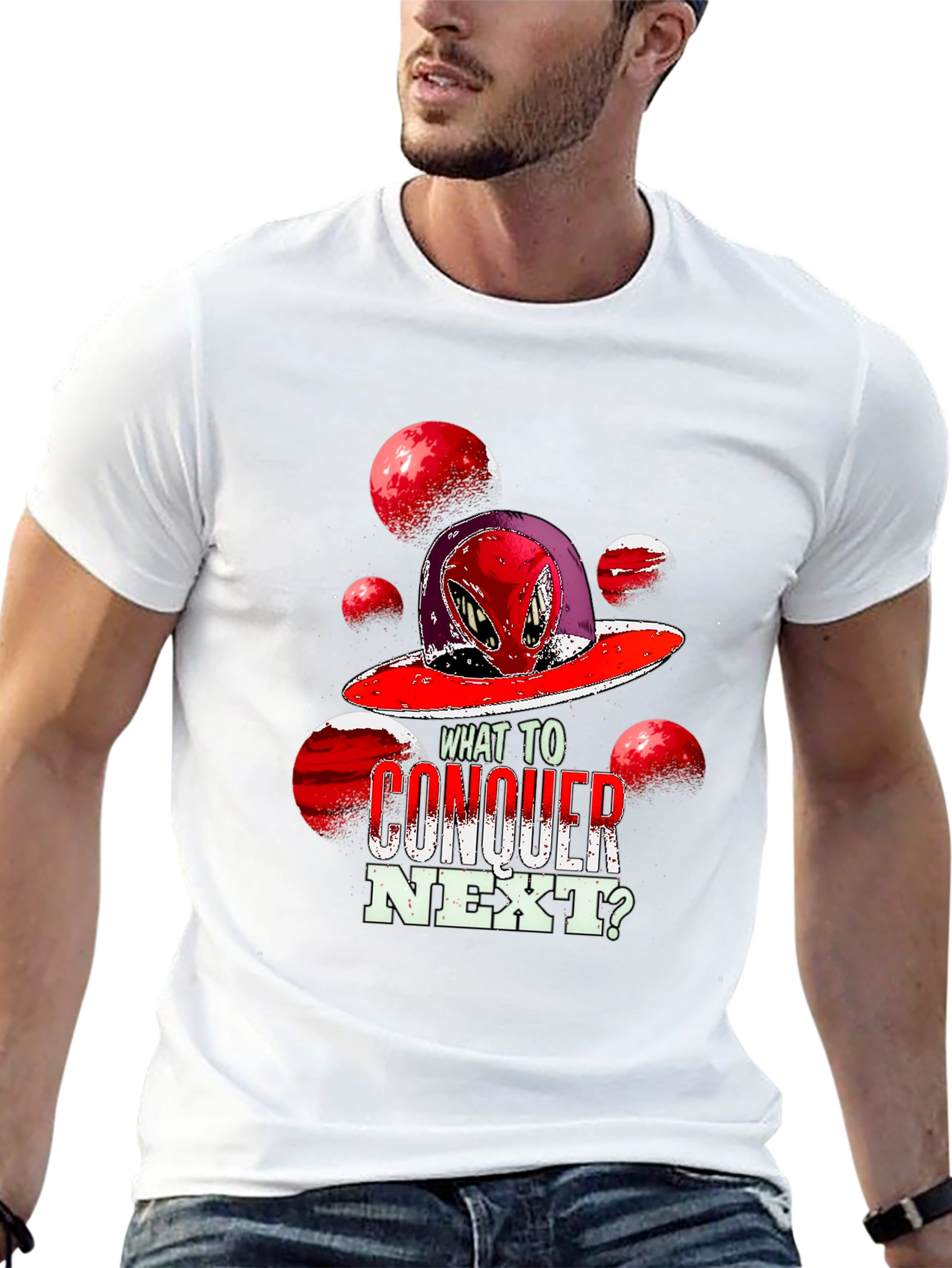 Alien Conquest Graphic T-Shirt - What to Conquer Next?