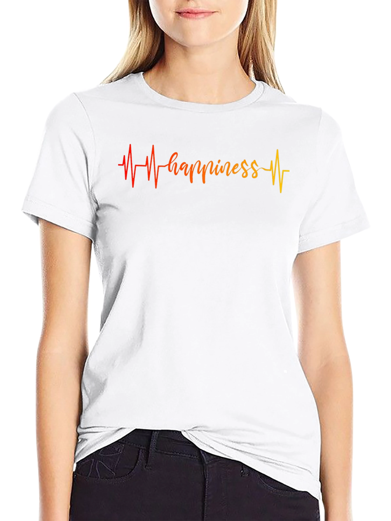 Happiness Heartbeat Graphic T-Shirt - Comfort Fit