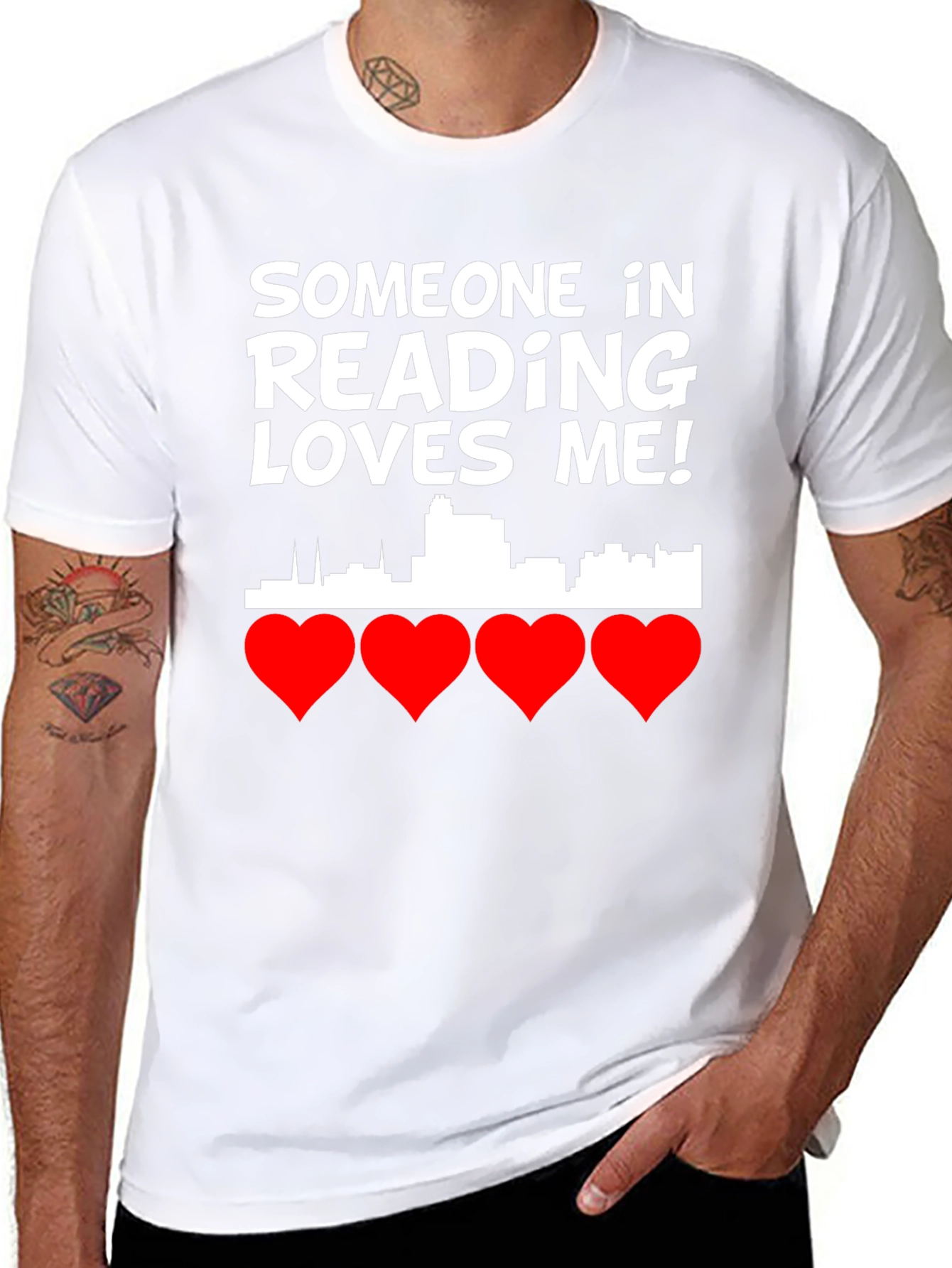 Reading PA Love T-Shirt - City Skyline Graphic Tee