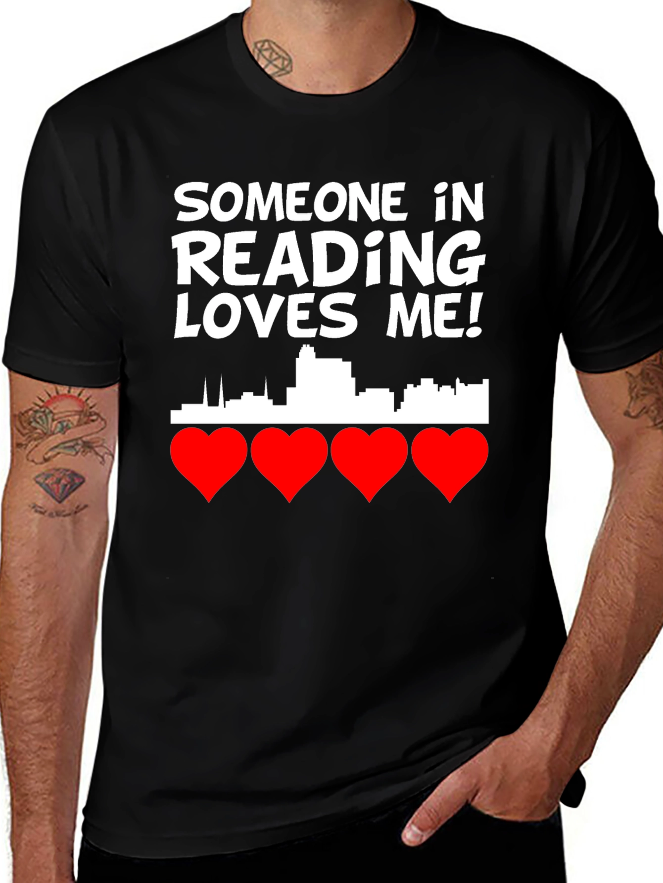 Reading PA Love T-Shirt - City Skyline Graphic Tee
