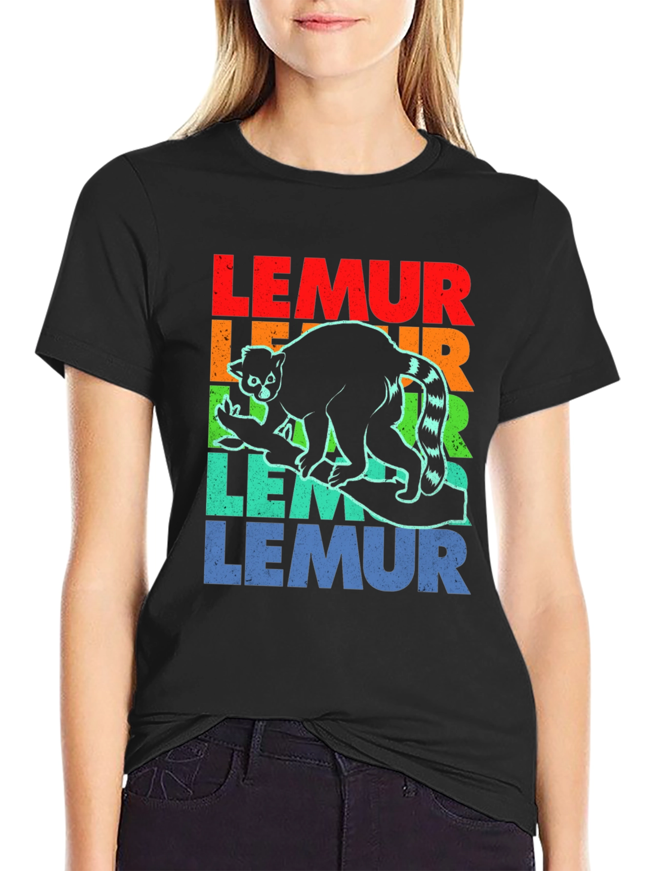 Retro Lemur Graphic T-Shirt