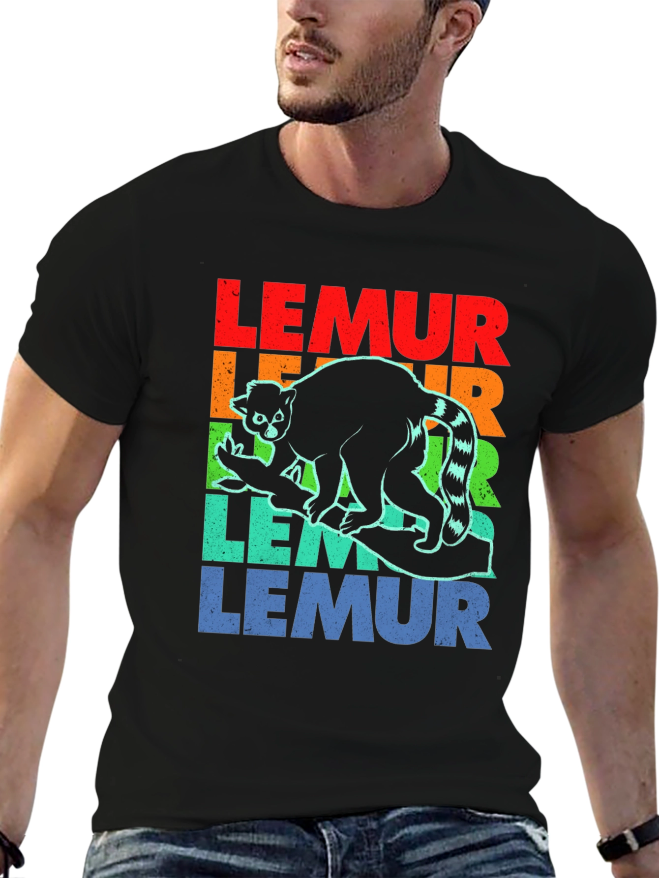 Retro Lemur Graphic T-Shirt