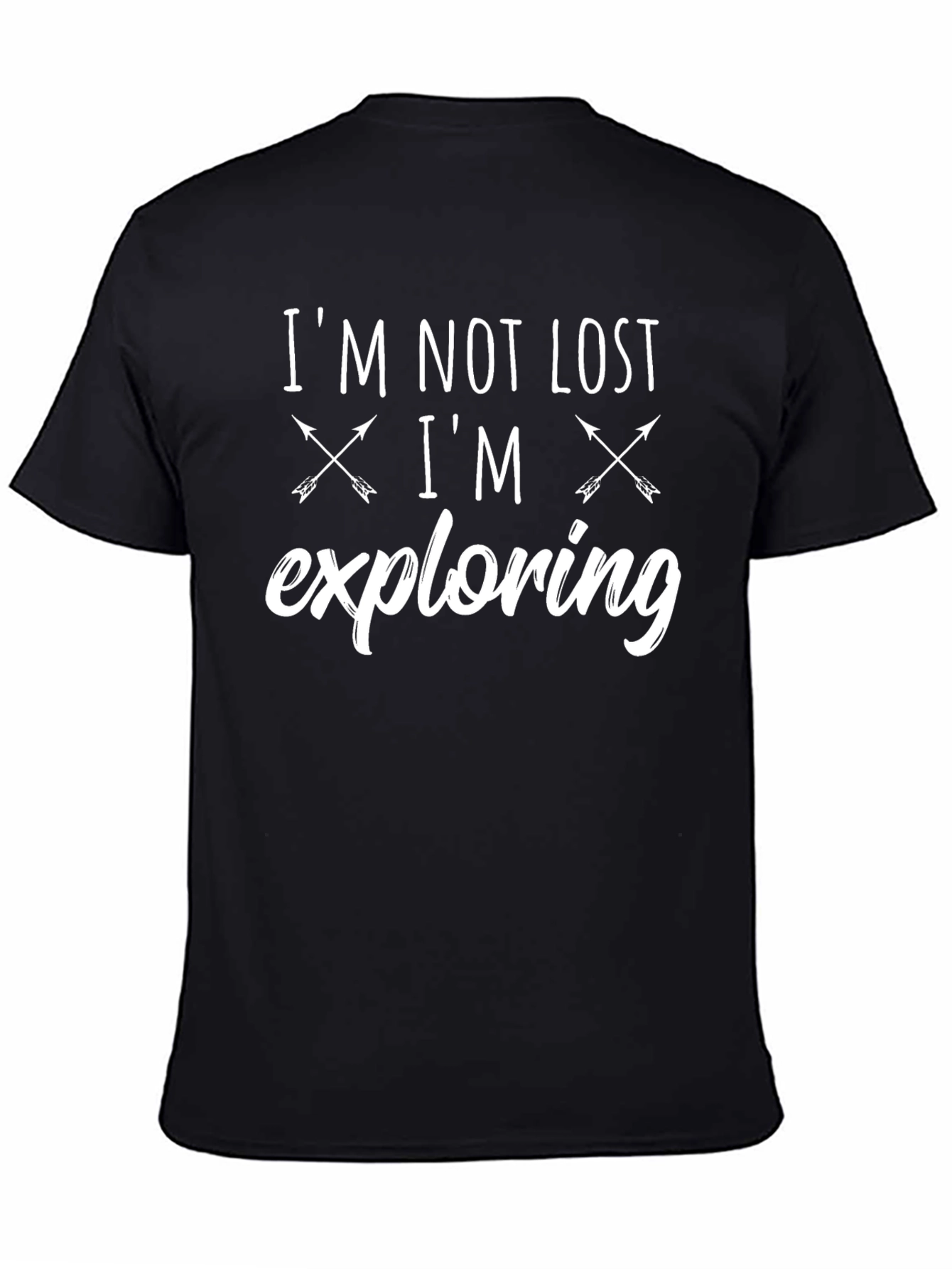 Im Not Lost Im Exploring Black T-Shirt