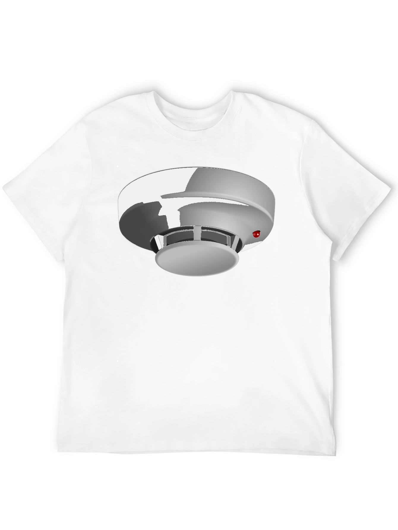 Smoke Detector Graphic Tee - Black Cotton Blend