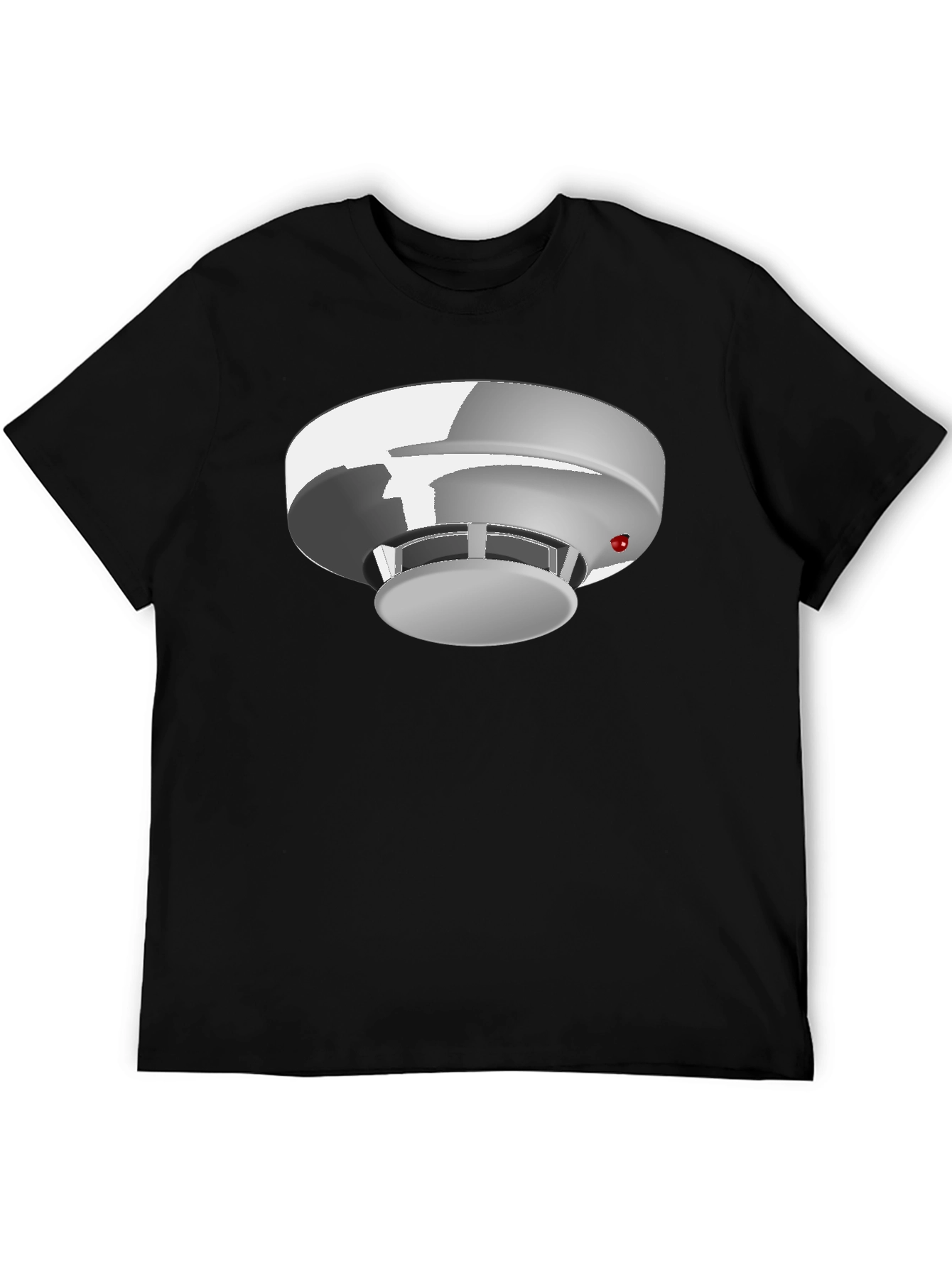 Smoke Detector Graphic Tee - Black Cotton Blend