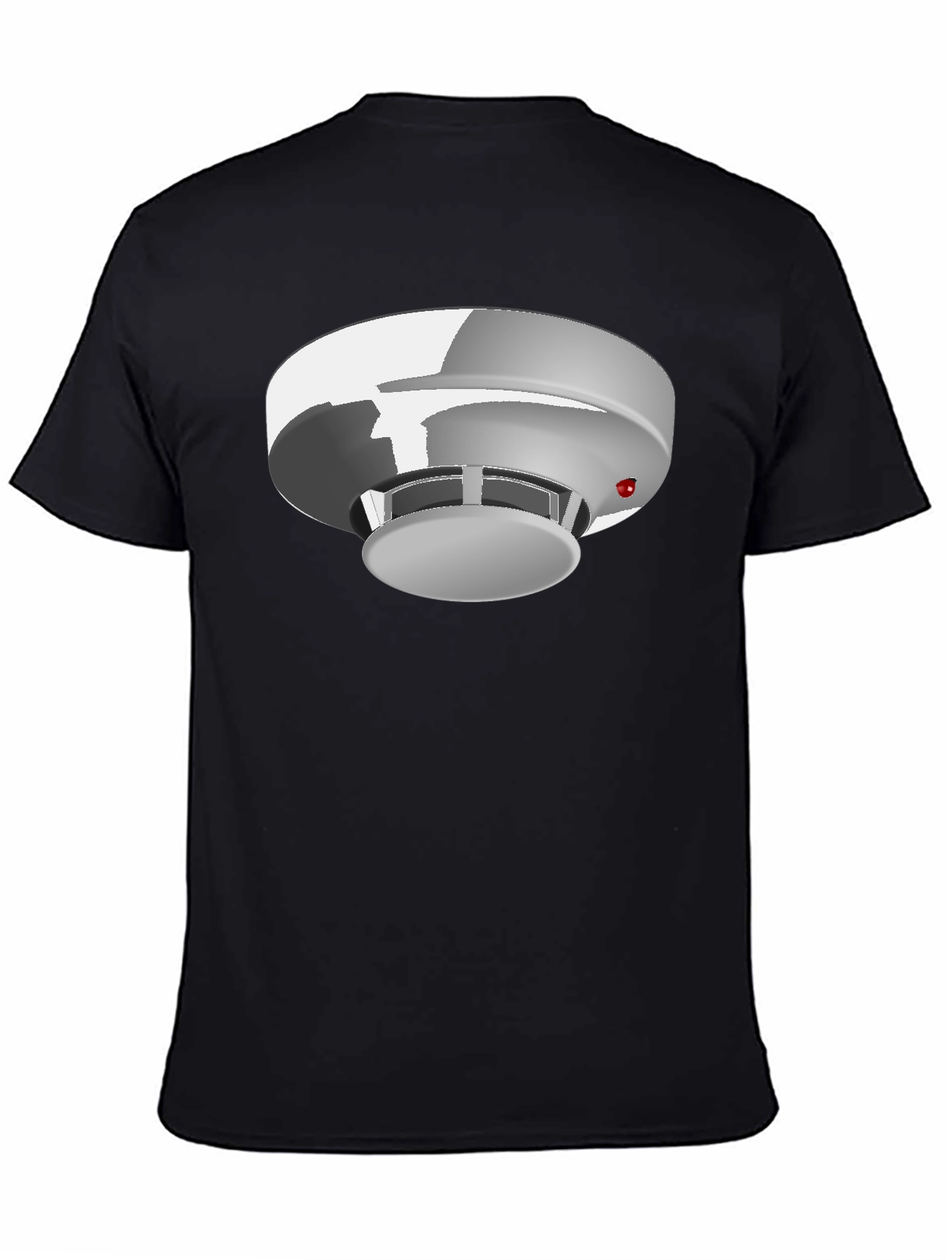 Smoke Detector Graphic Tee - Black Cotton Blend
