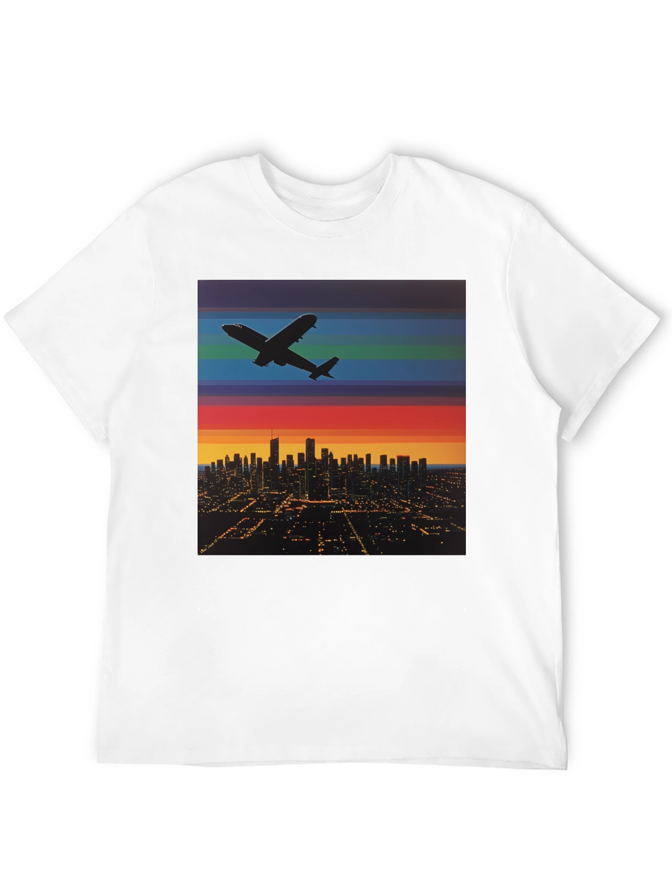 Cityscape Airplane T-Shirt