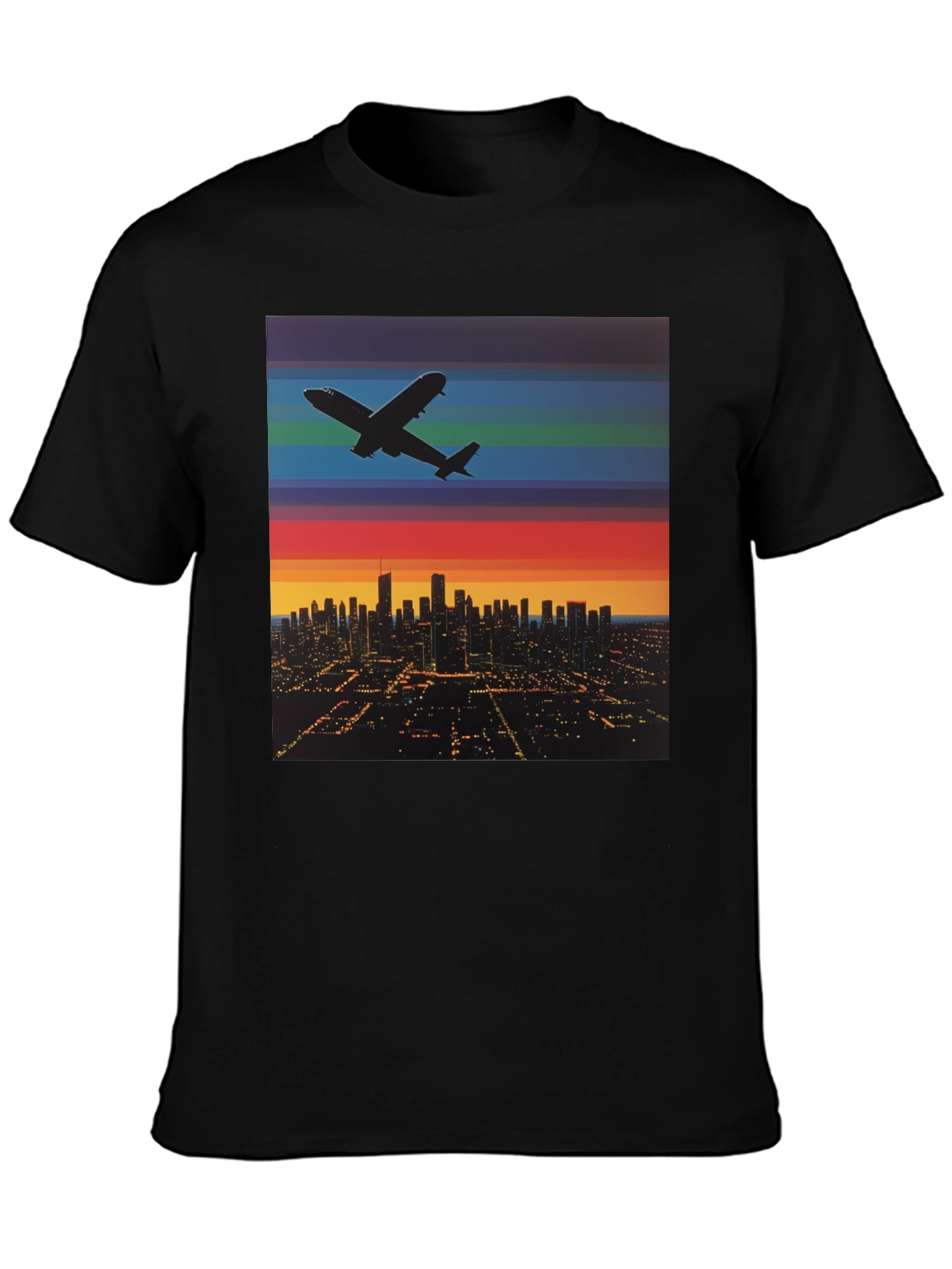 Cityscape Airplane T-Shirt