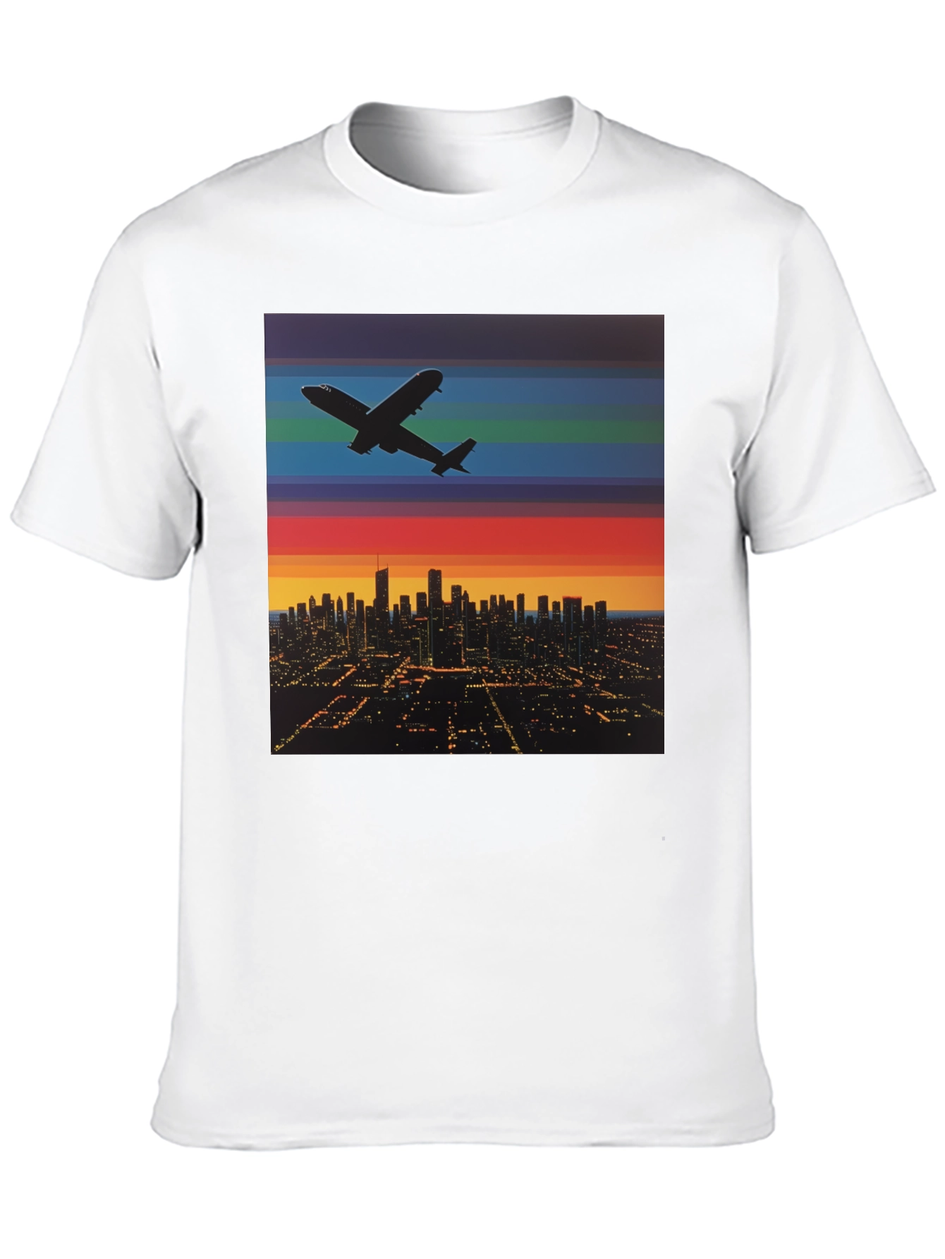 Cityscape Airplane T-Shirt