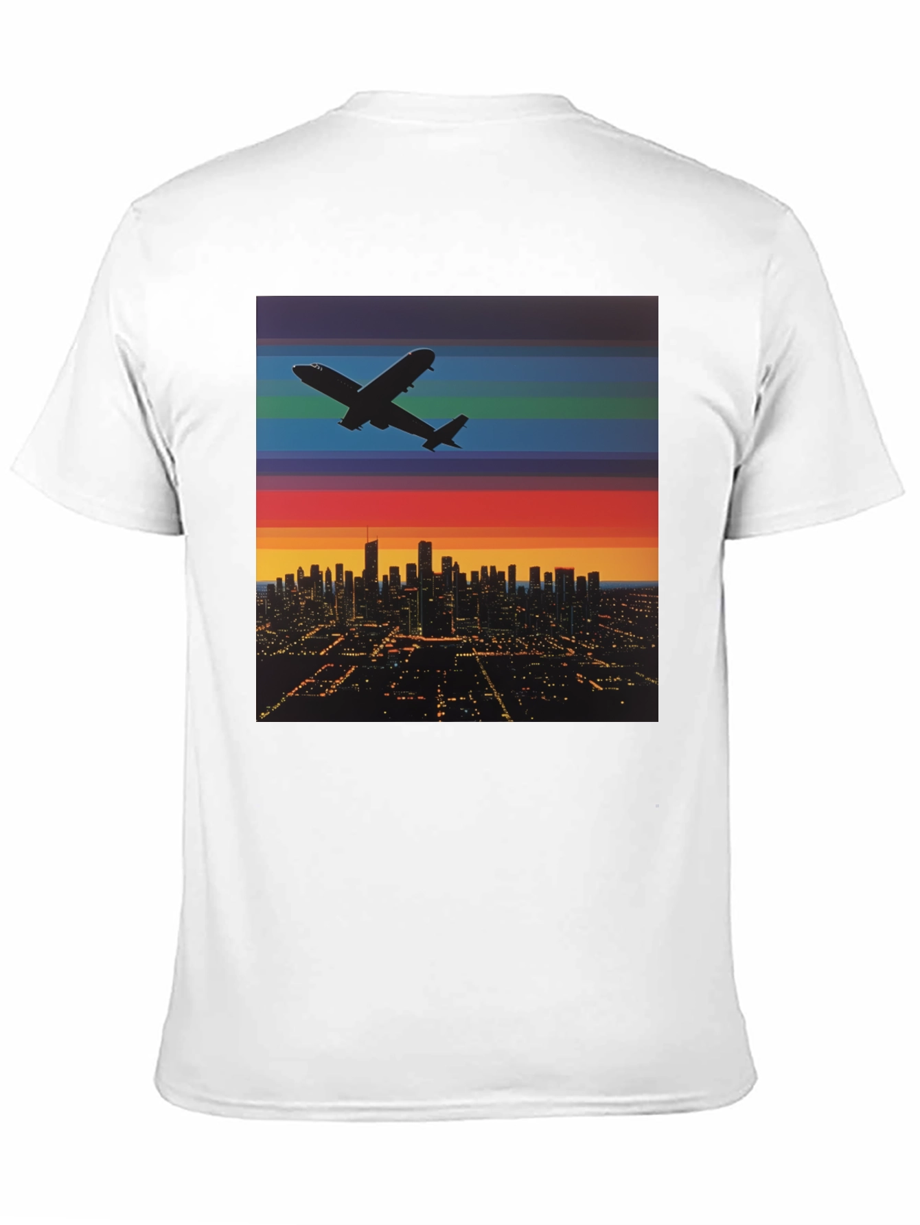 Cityscape Airplane T-Shirt