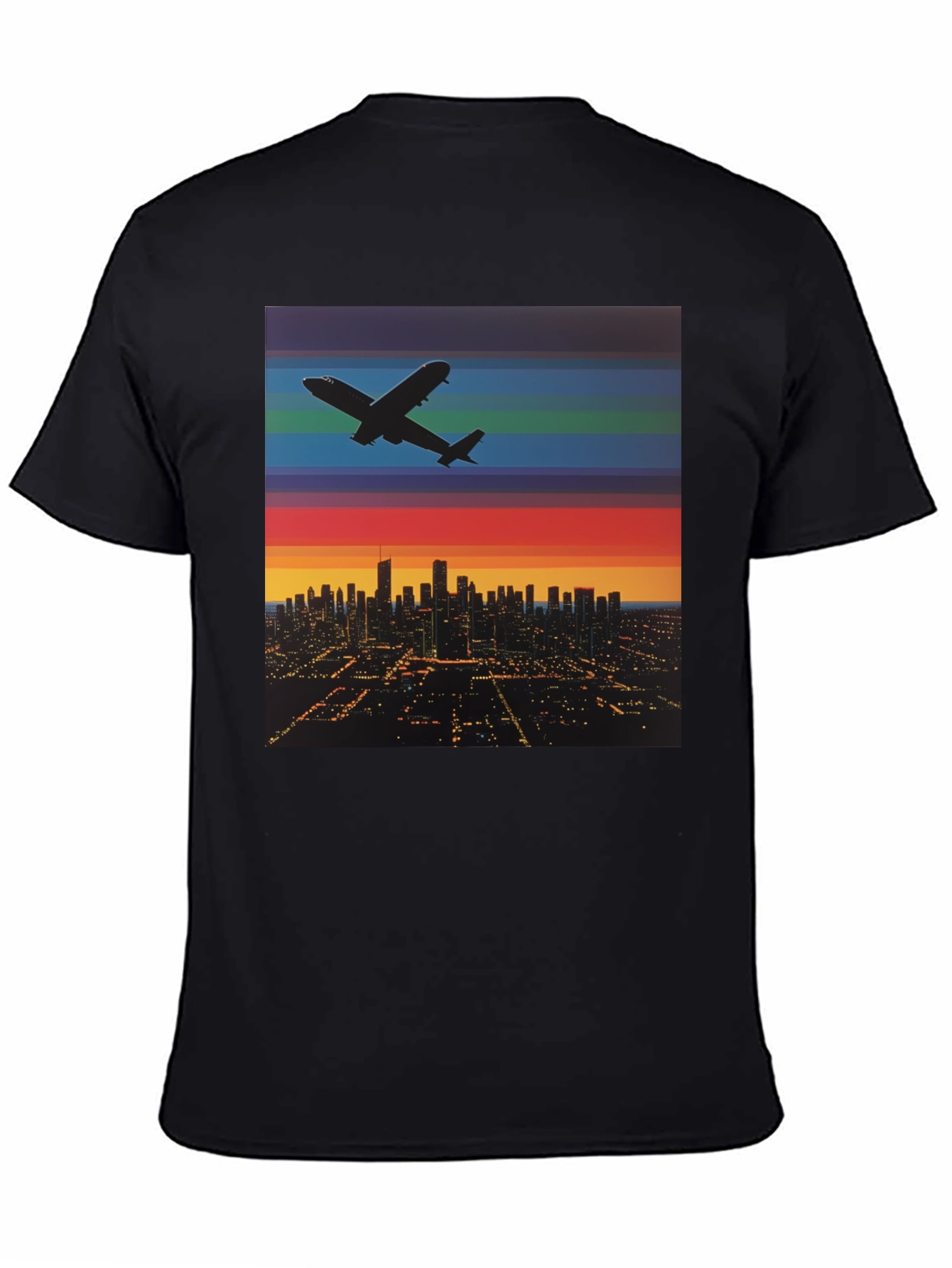Cityscape Airplane T-Shirt