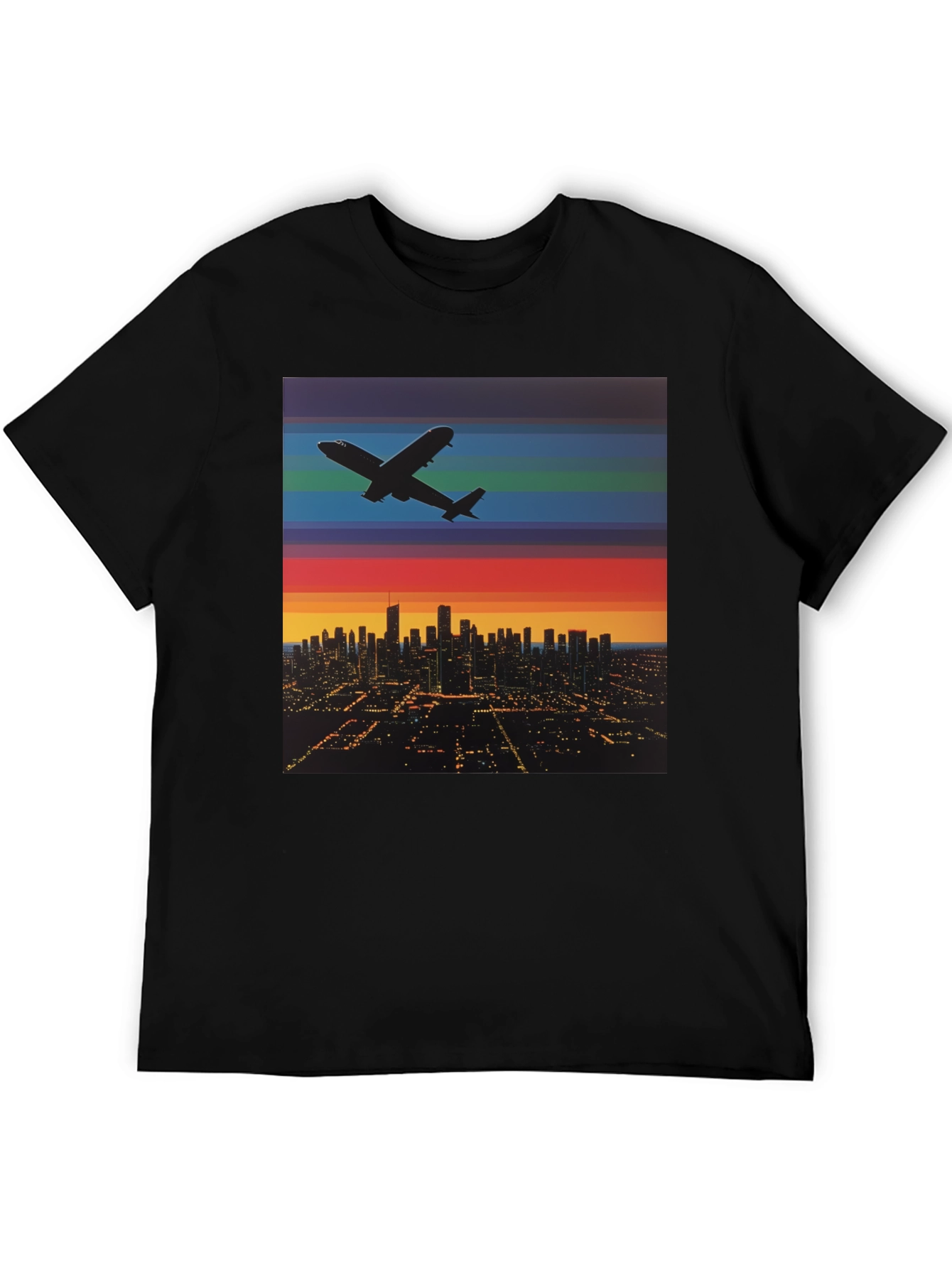 Cityscape Airplane T-Shirt