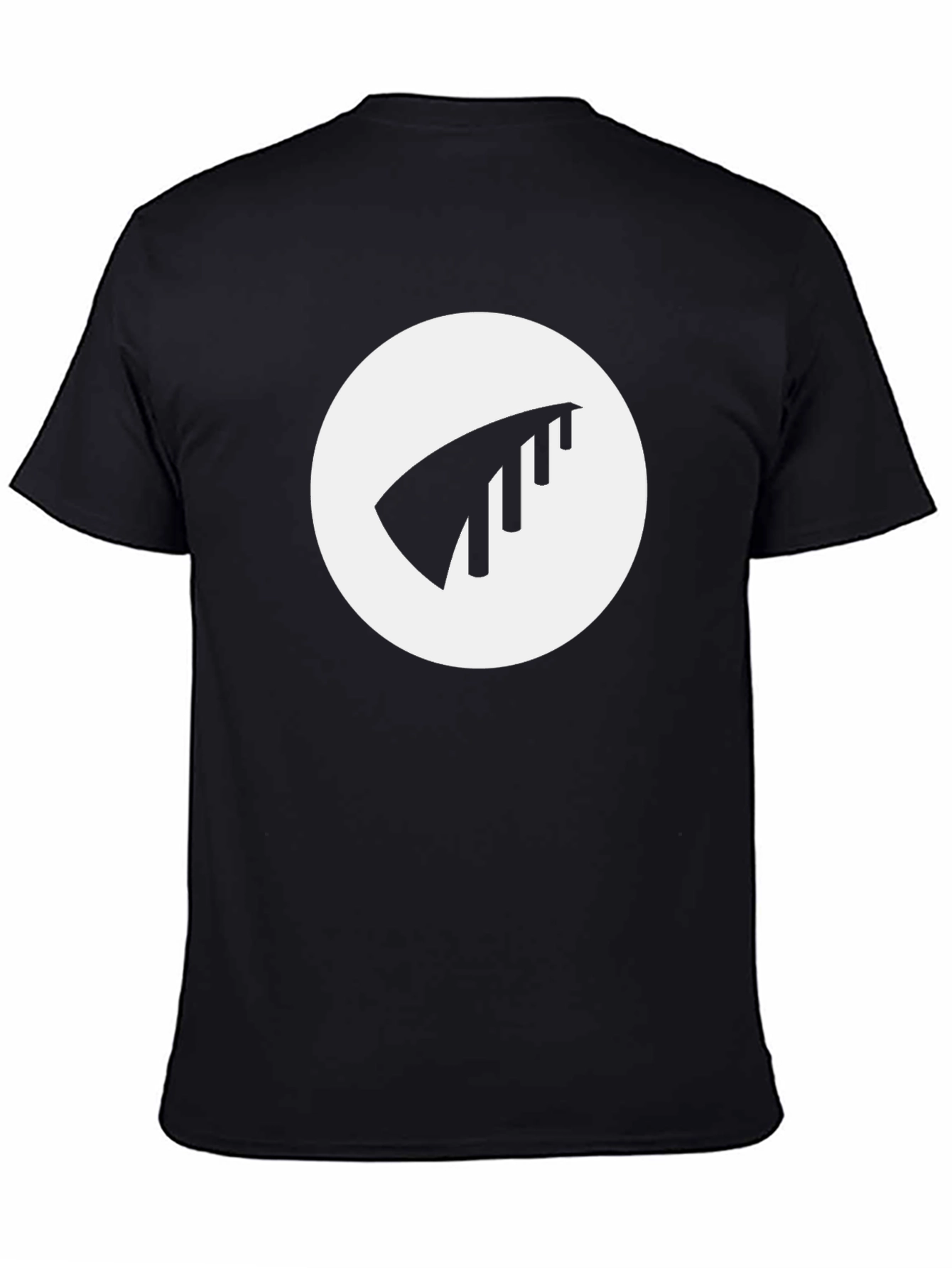 Modern Black T-Shirt with Abstract Logo