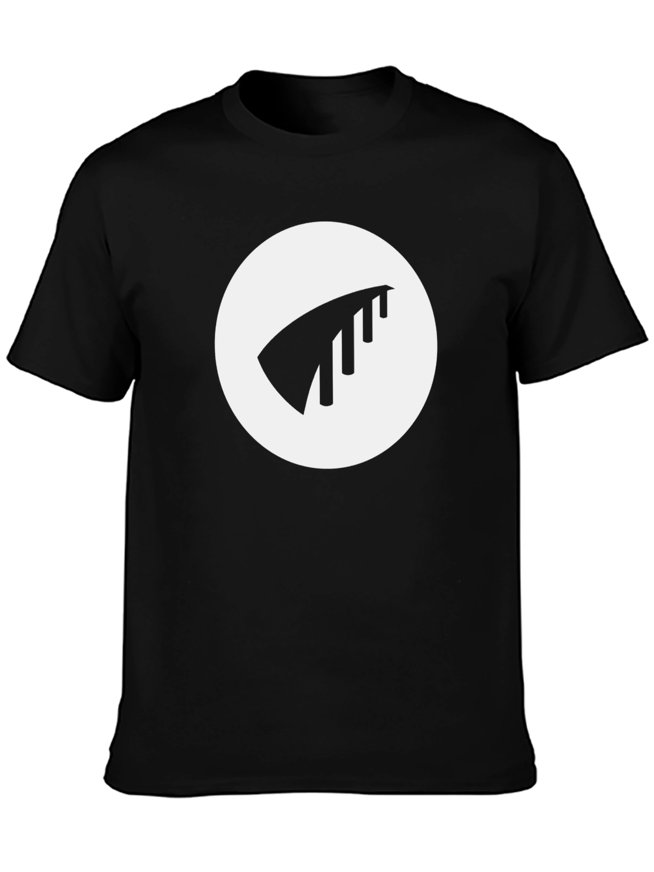 Modern Black T-Shirt with Abstract Logo