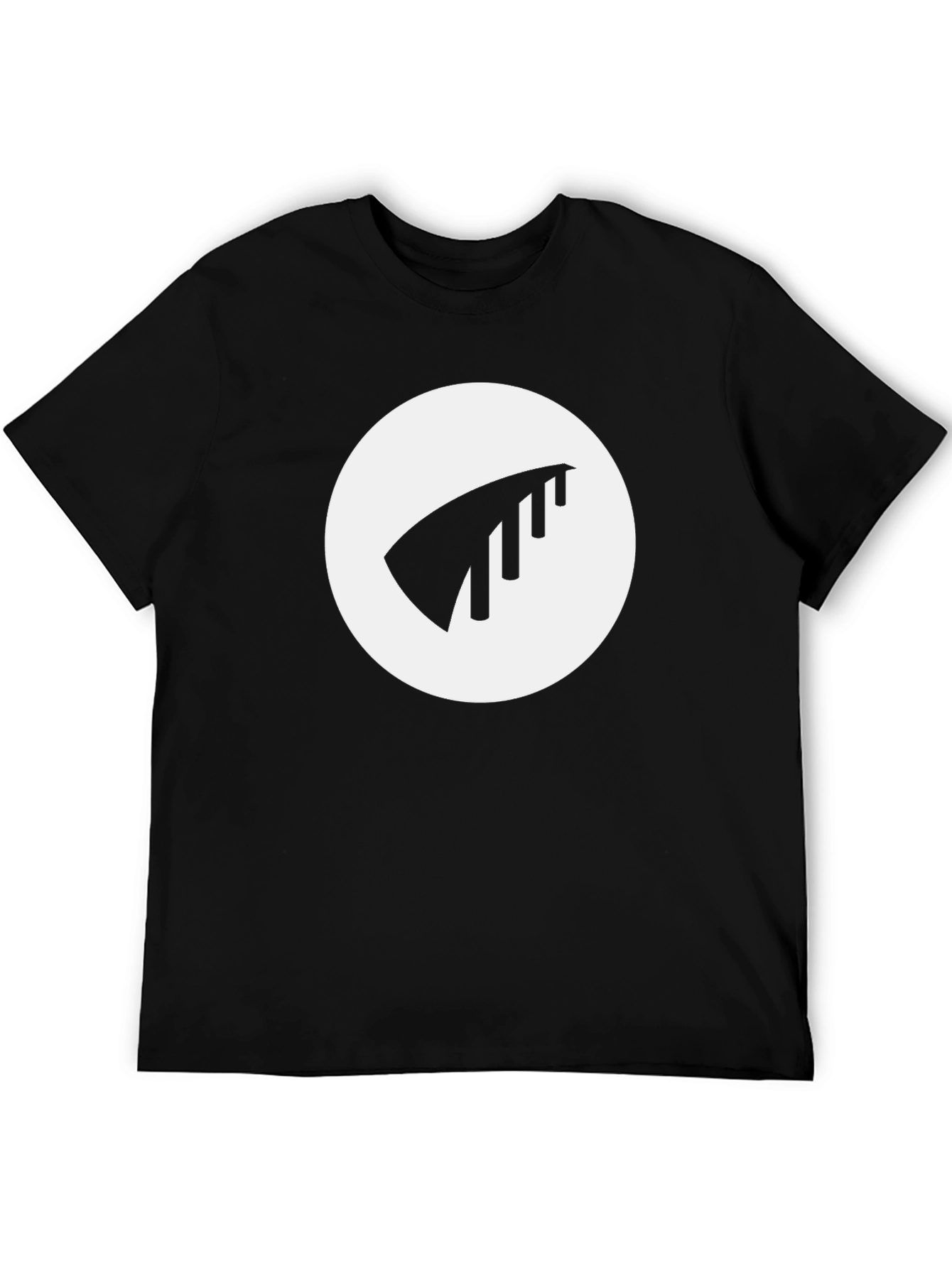 Modern Black T-Shirt with Abstract Logo