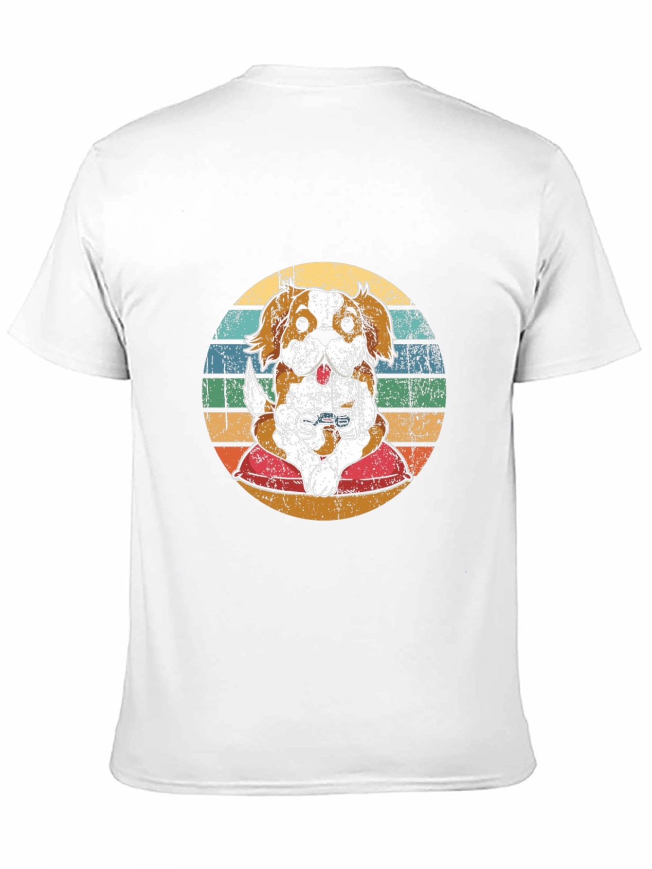 Gamer Dog Retro T-Shirt