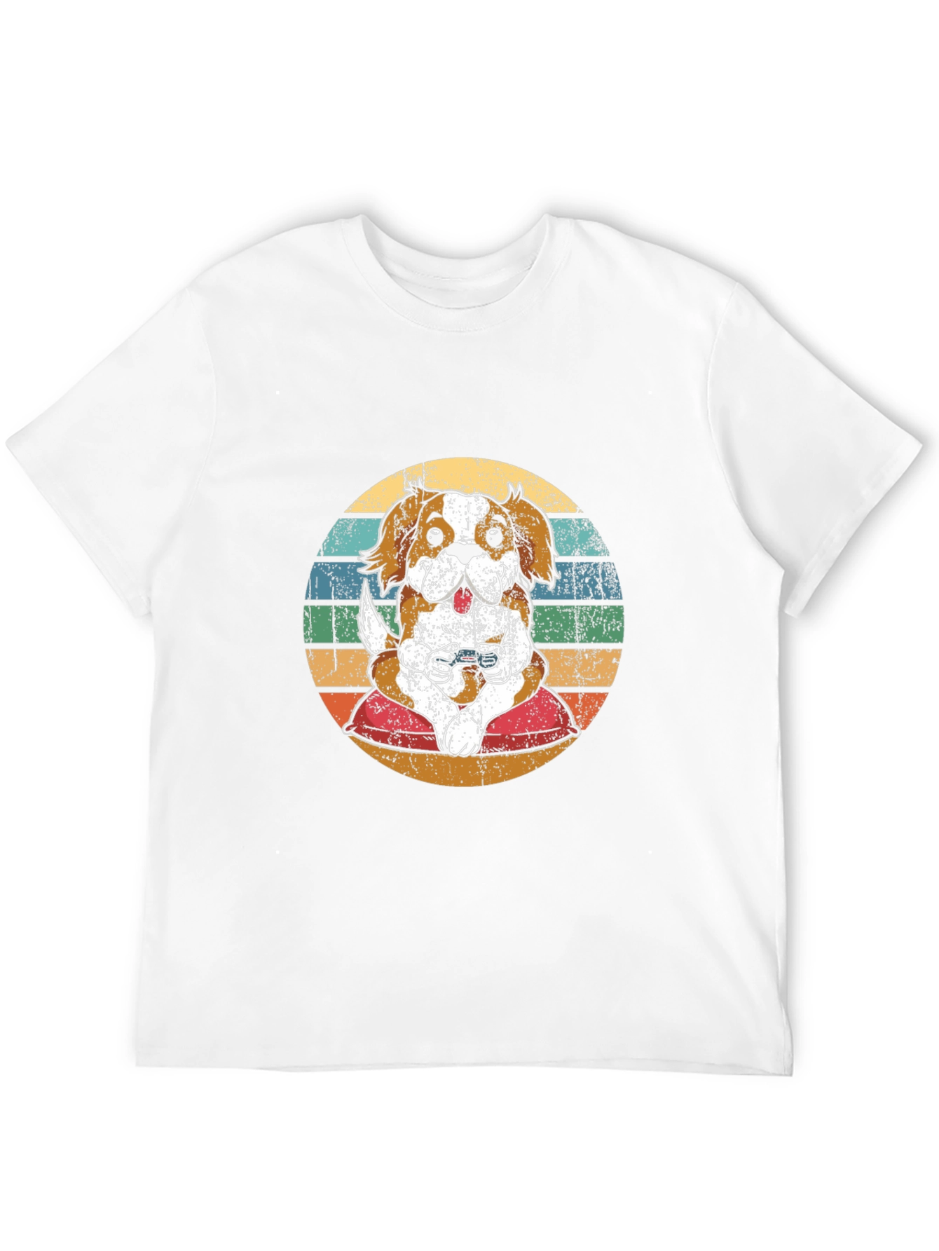 Gamer Dog Retro T-Shirt