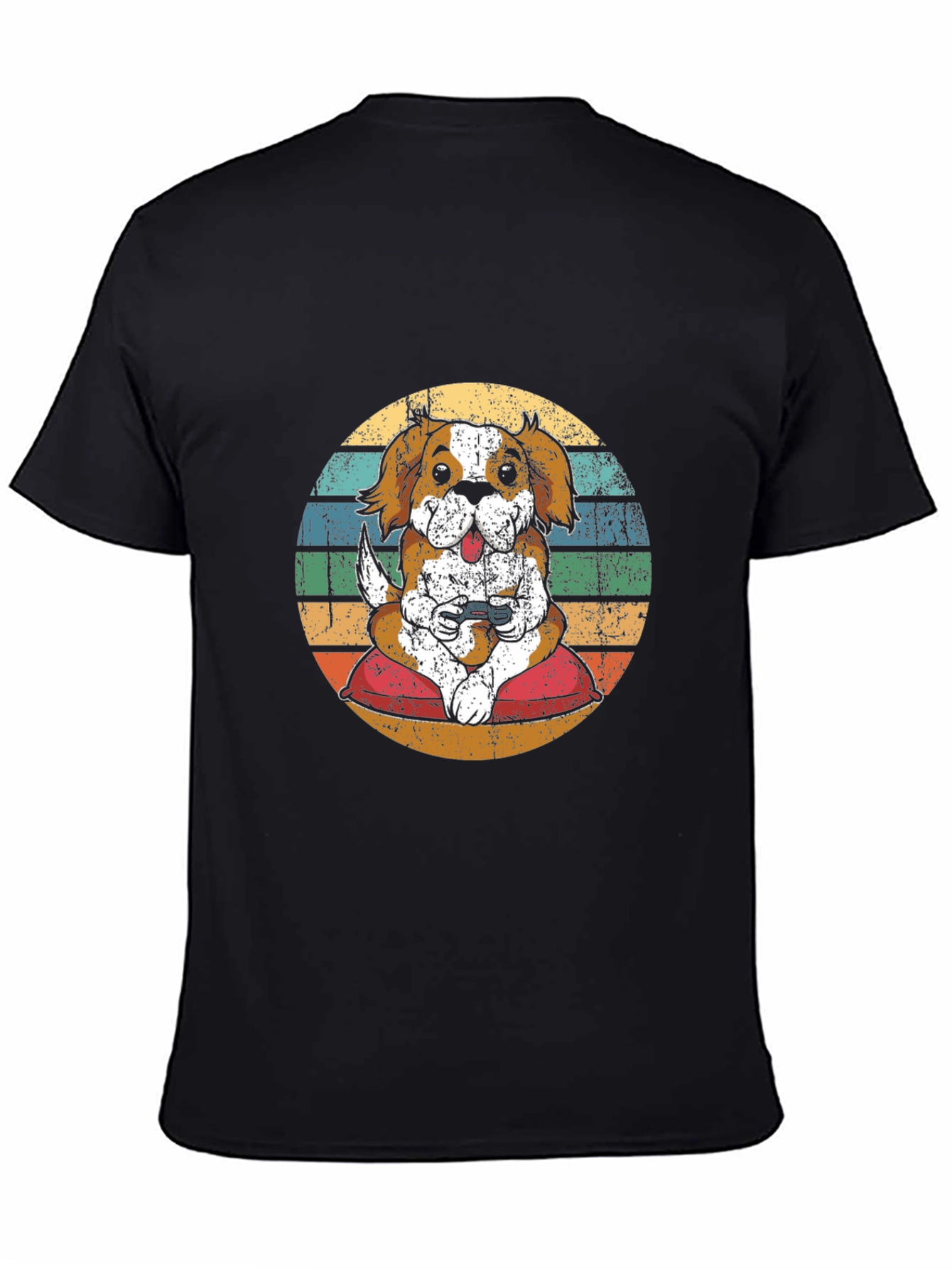 Gamer Dog Retro T-Shirt