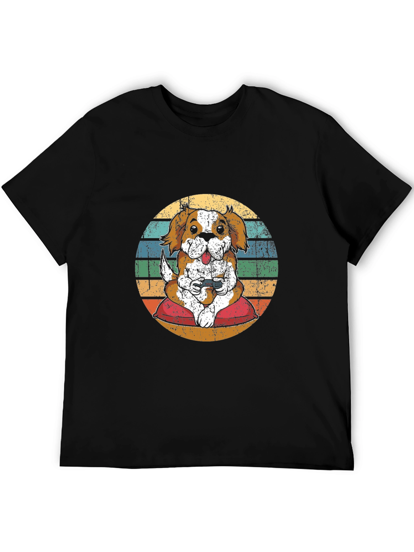 Gamer Dog Retro T-Shirt