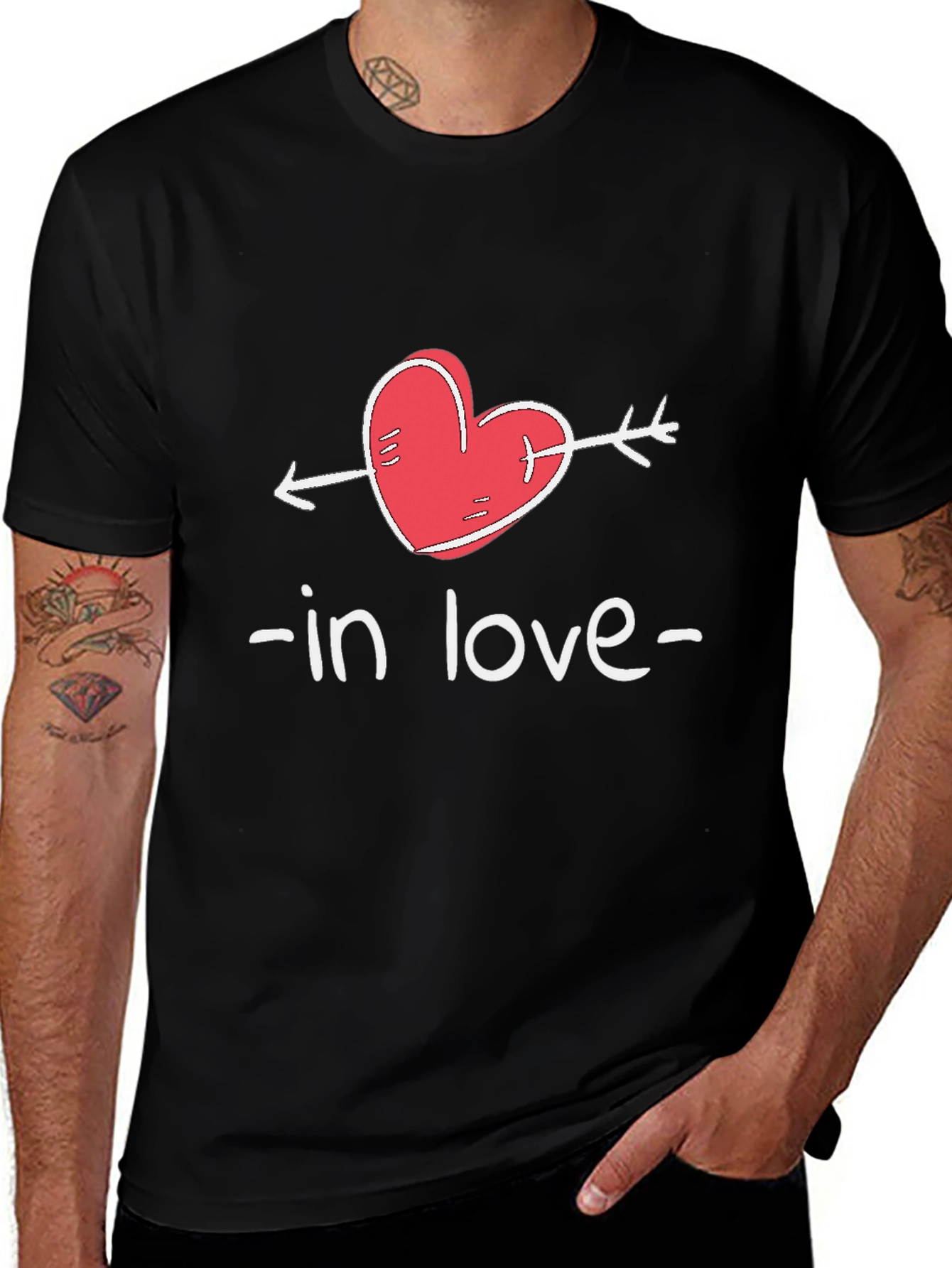 In Love Arrow Heart Valentines Day T-Shirt