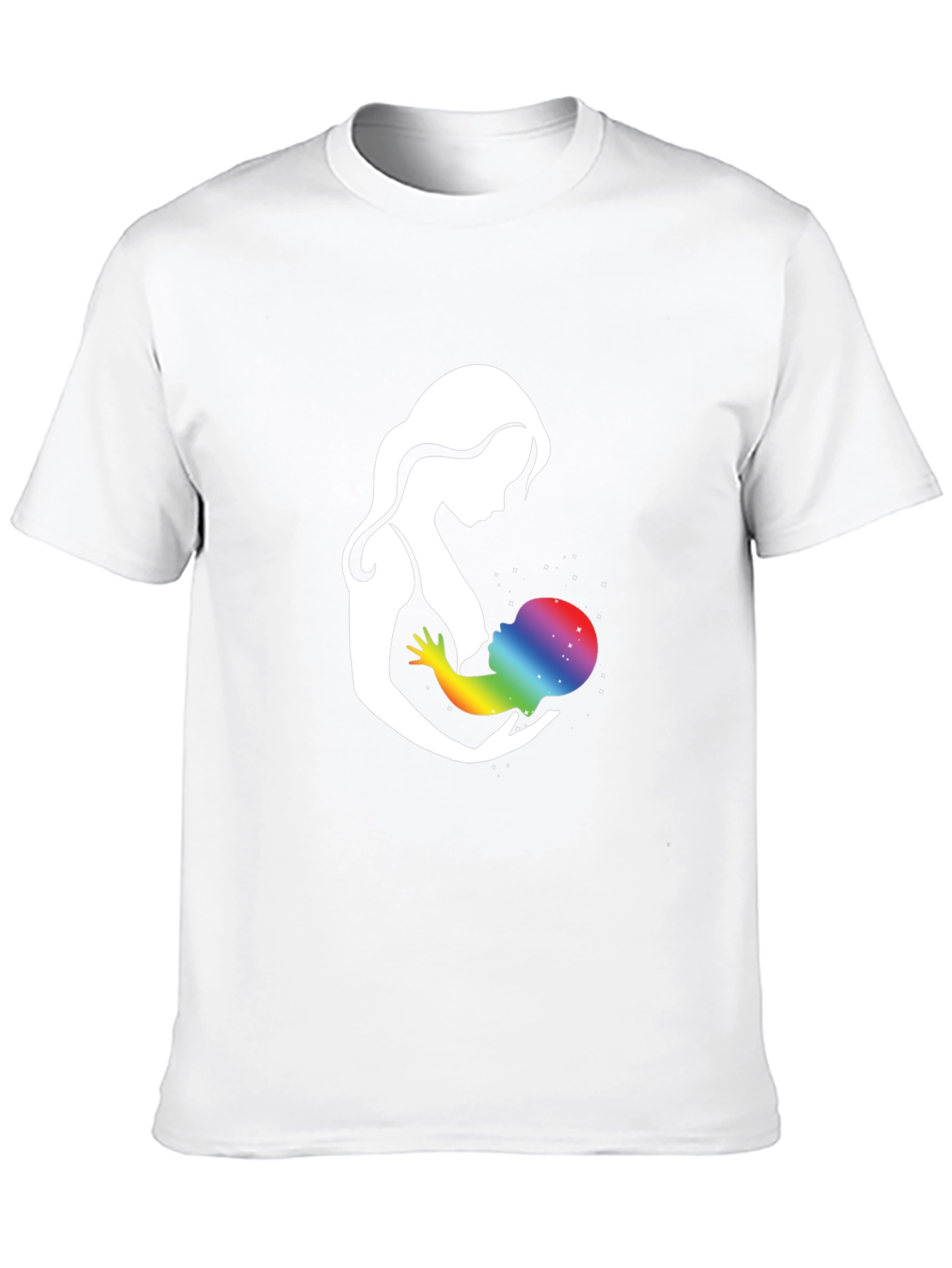 Mother & Child Rainbow Galaxy Graphic T-Shirt