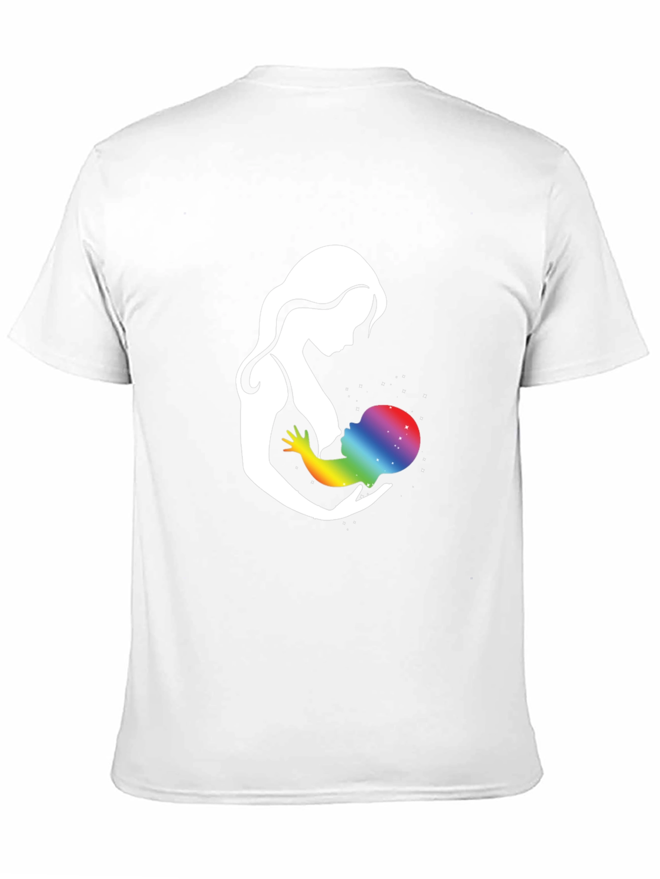 Mother & Child Rainbow Galaxy Graphic T-Shirt