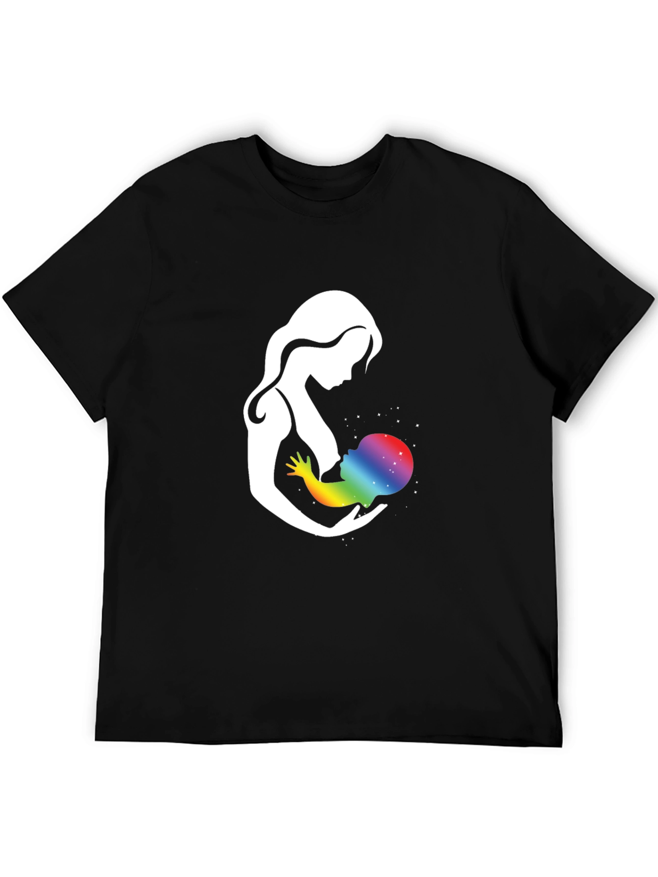 Mother & Child Rainbow Galaxy Graphic T-Shirt